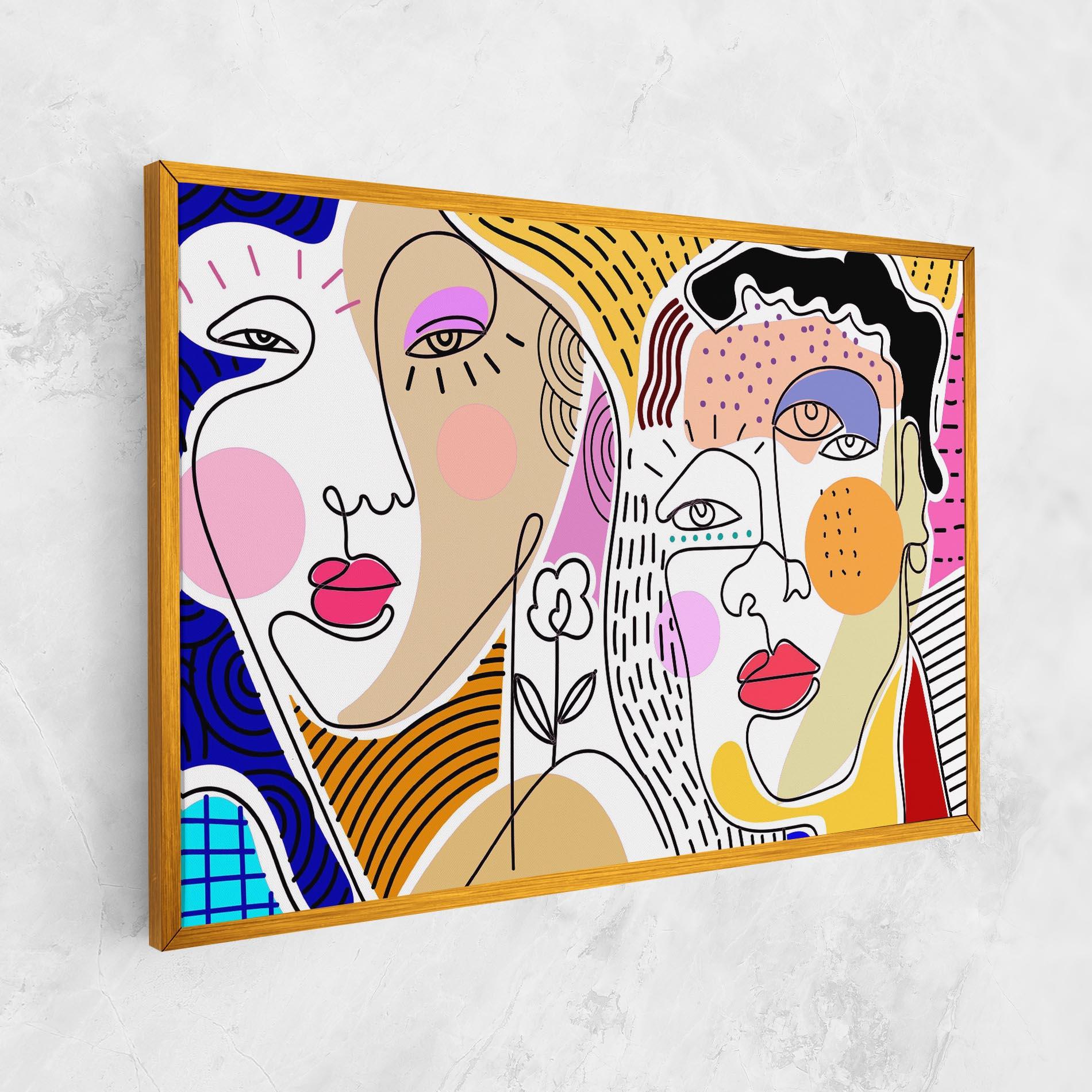 Картина на платно Abstract Eye Face mockup 1