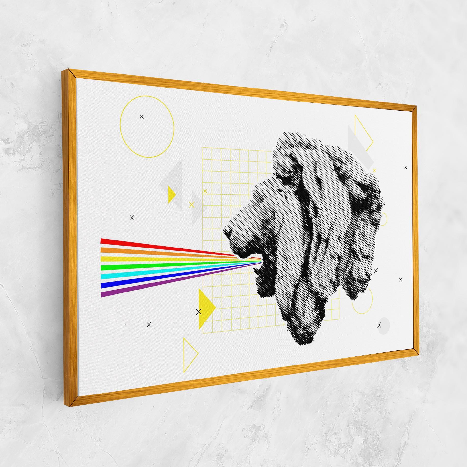 Картина на платно Lion Collage mockup 1