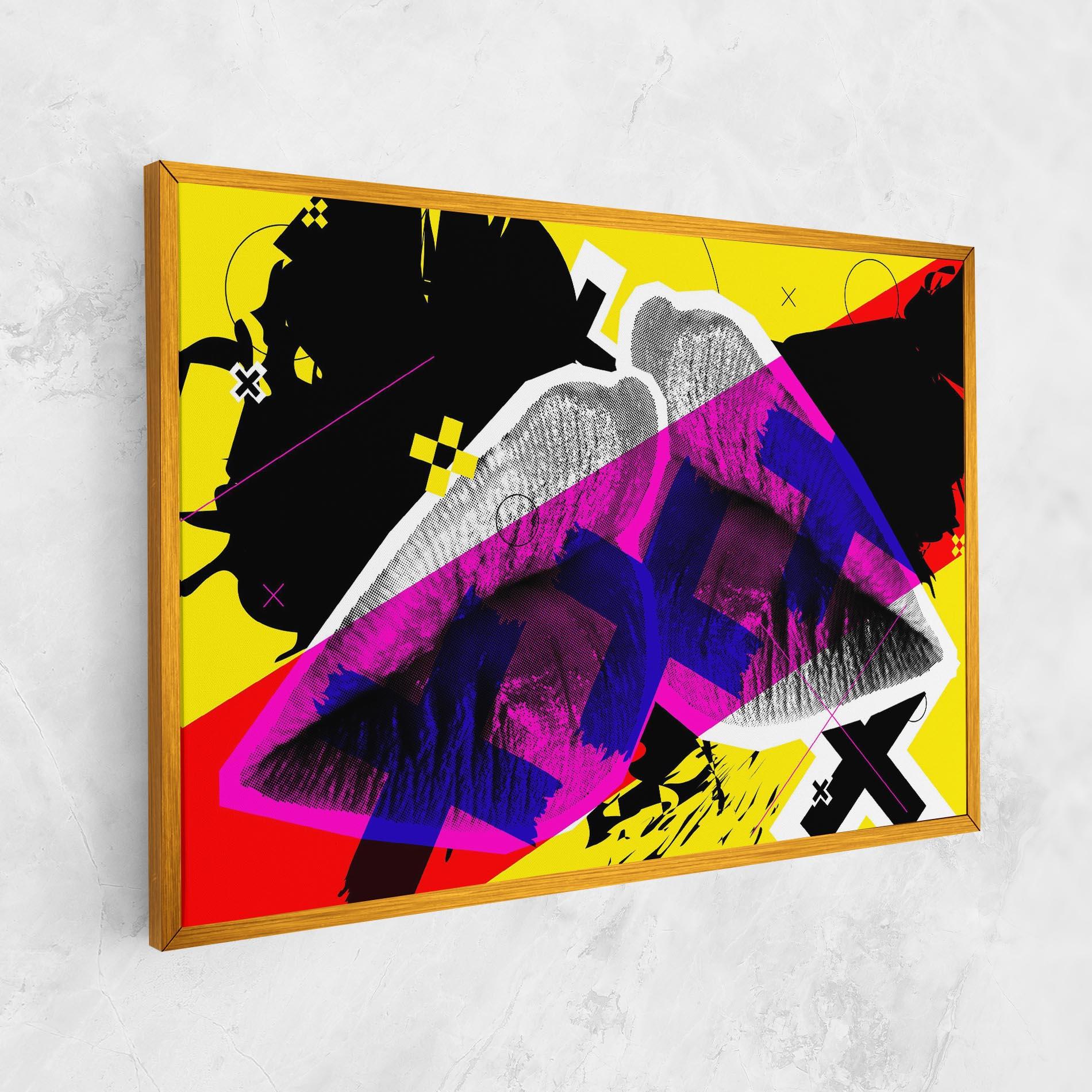 Картина на платно Lips Purple Light mockup 1