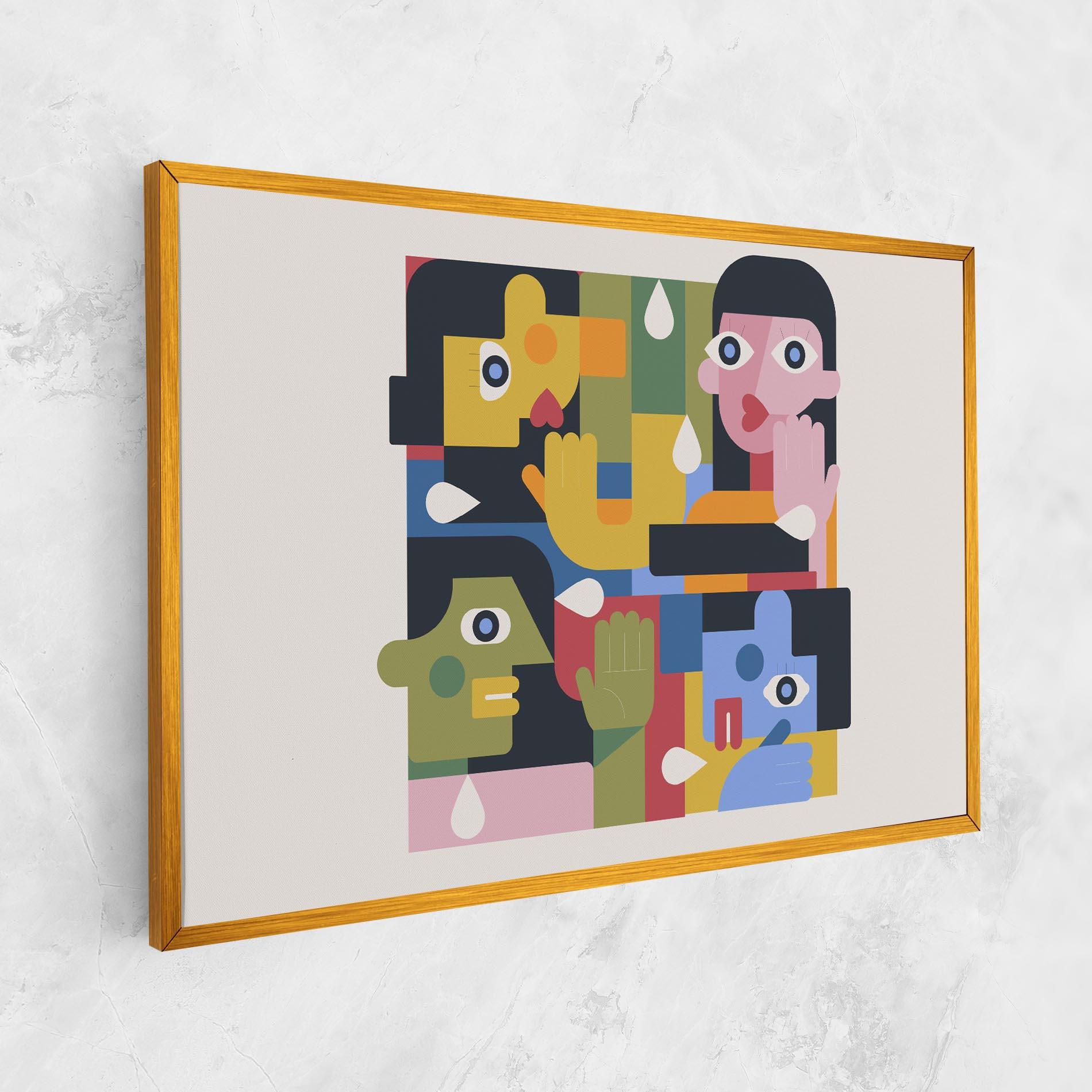 Картина на платно Minimal People Collage mockup 1