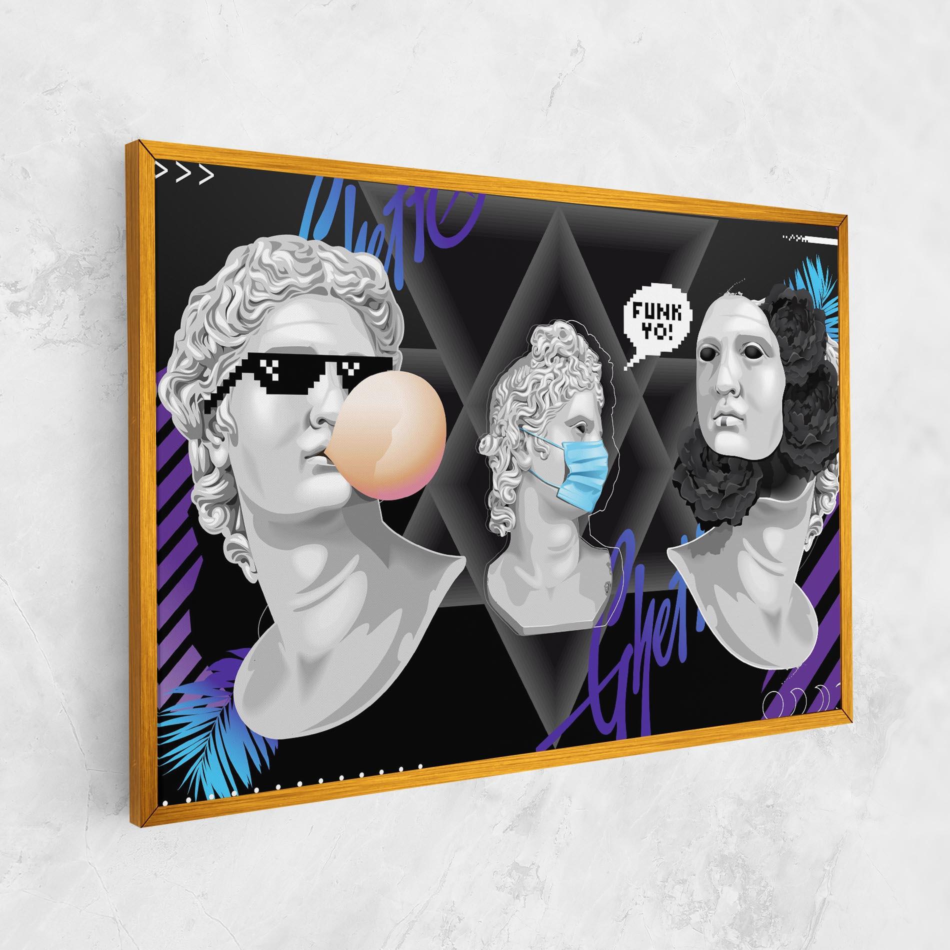 Картина на платно Statue Mask mockup 1