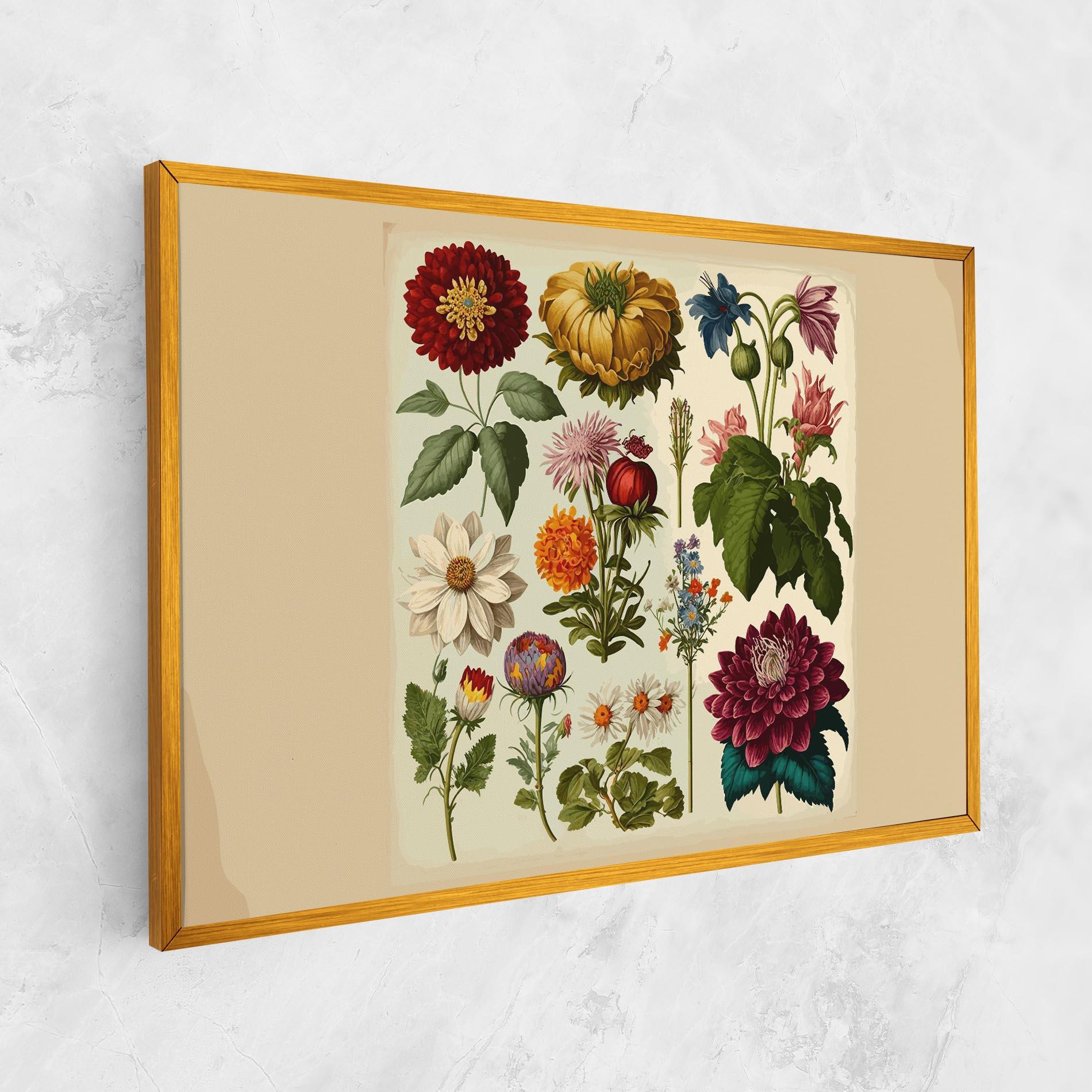 Картина на платно Vintage Botanical mockup 1