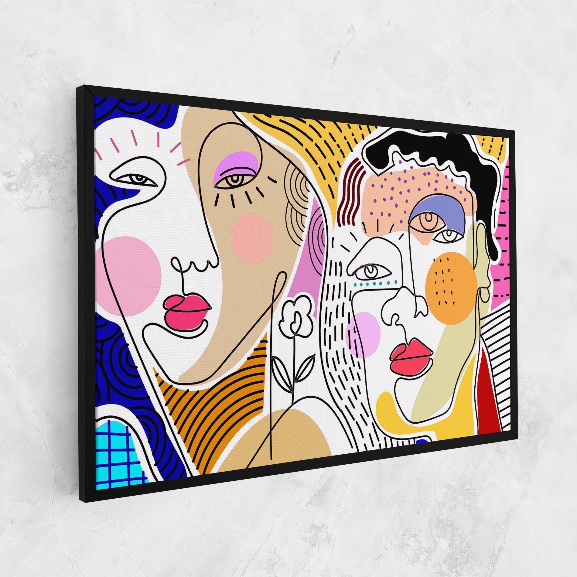 Картина на платно Abstract Eye Face mockup 1