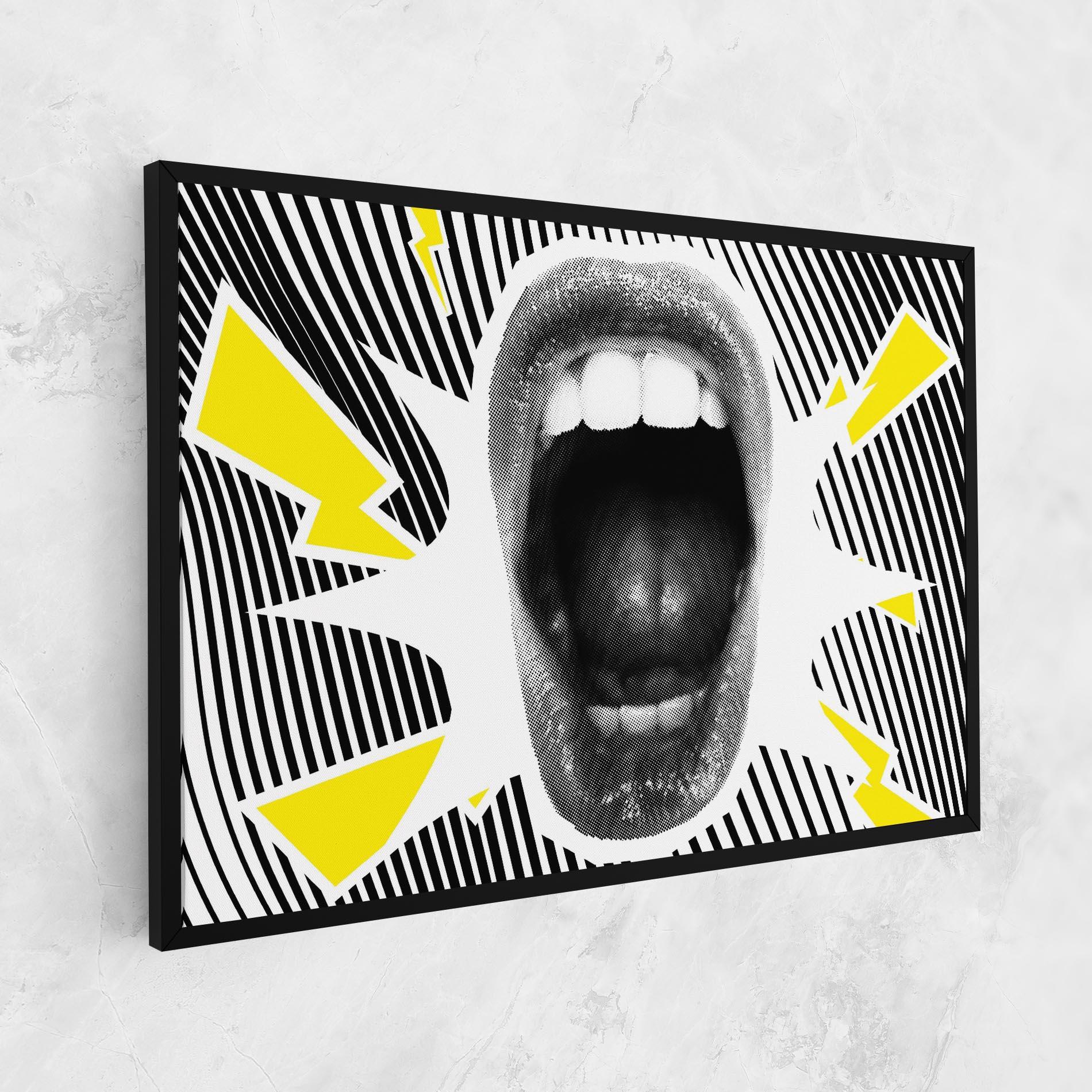 Картина на платно Lightning Mouth mockup 1