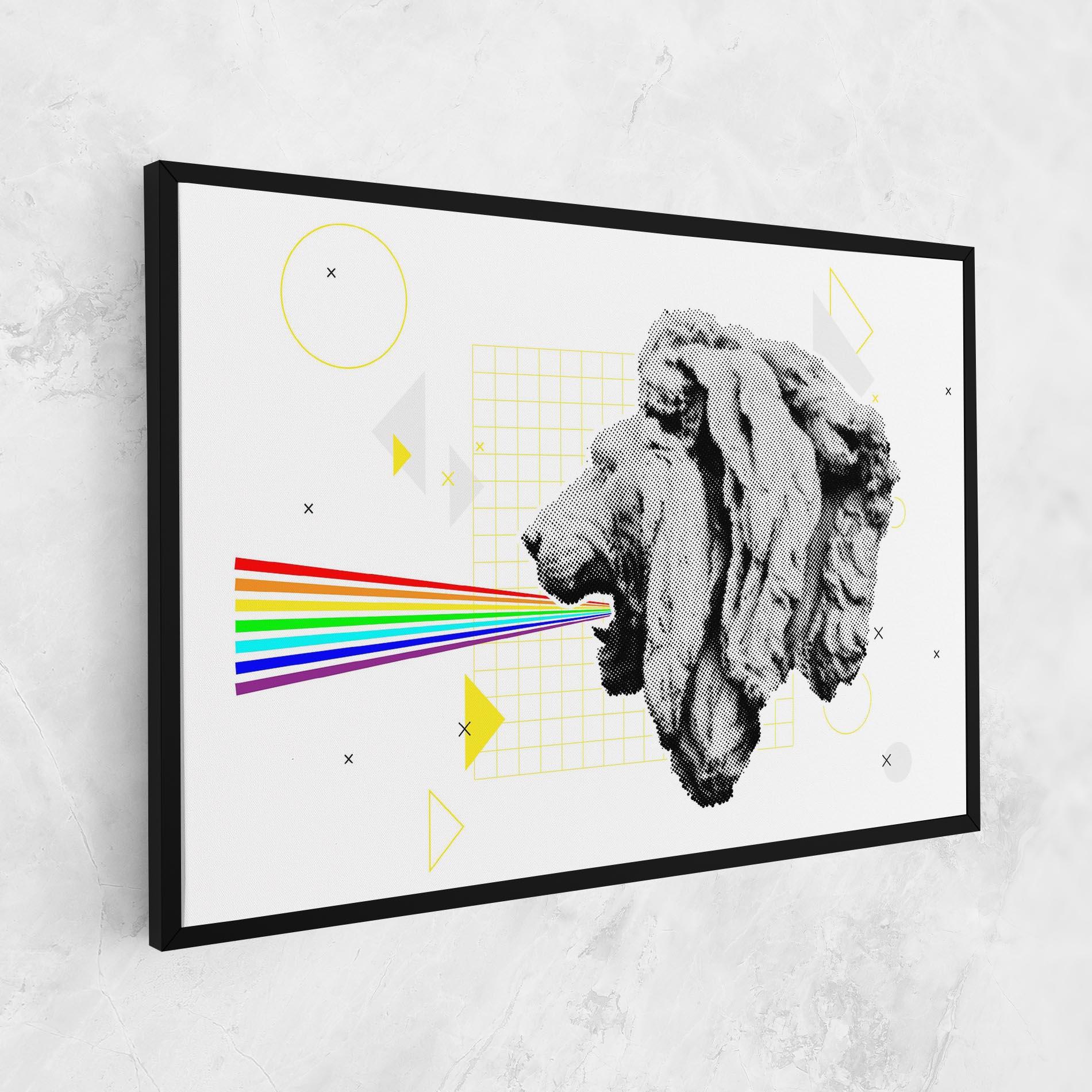 Картина на платно Lion Collage mockup 1