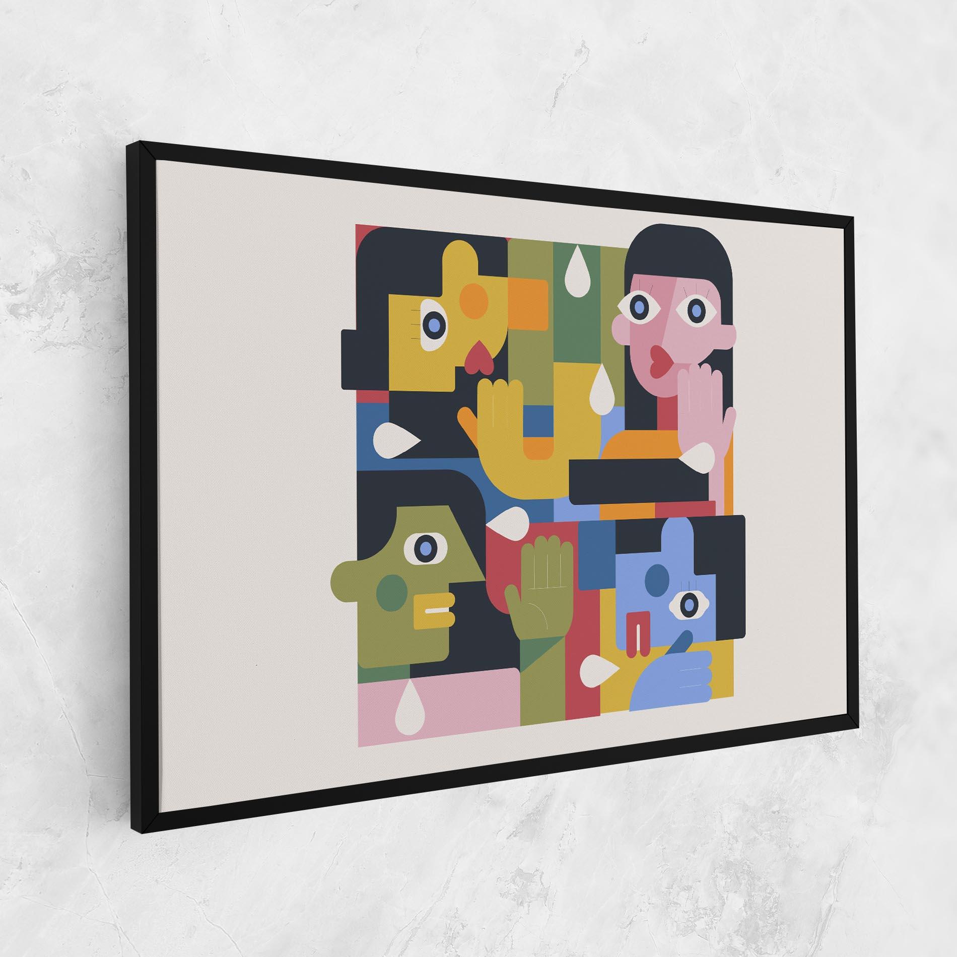 Картина на платно Minimal People Collage mockup 1