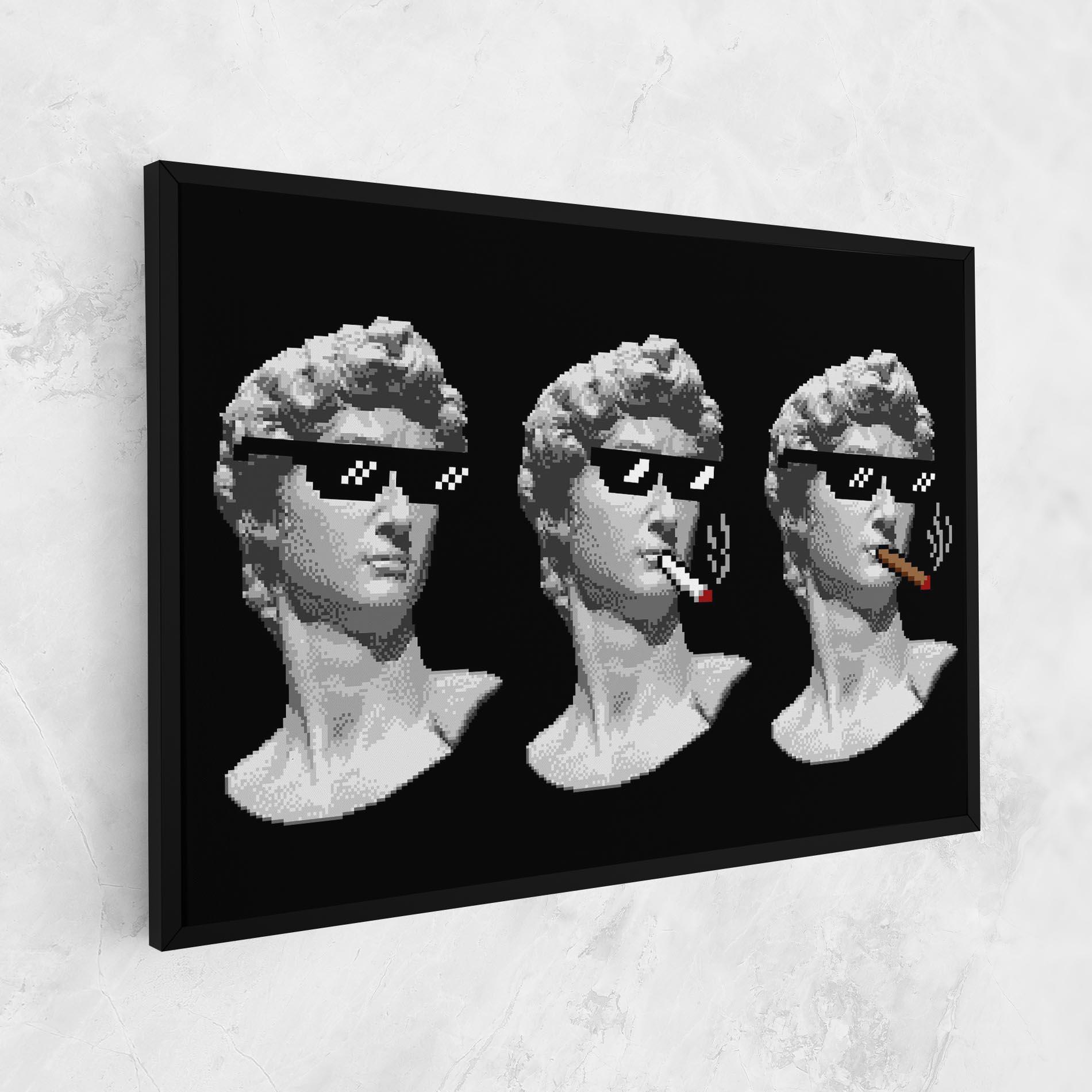 Картина на платно Statue Smoking mockup 1