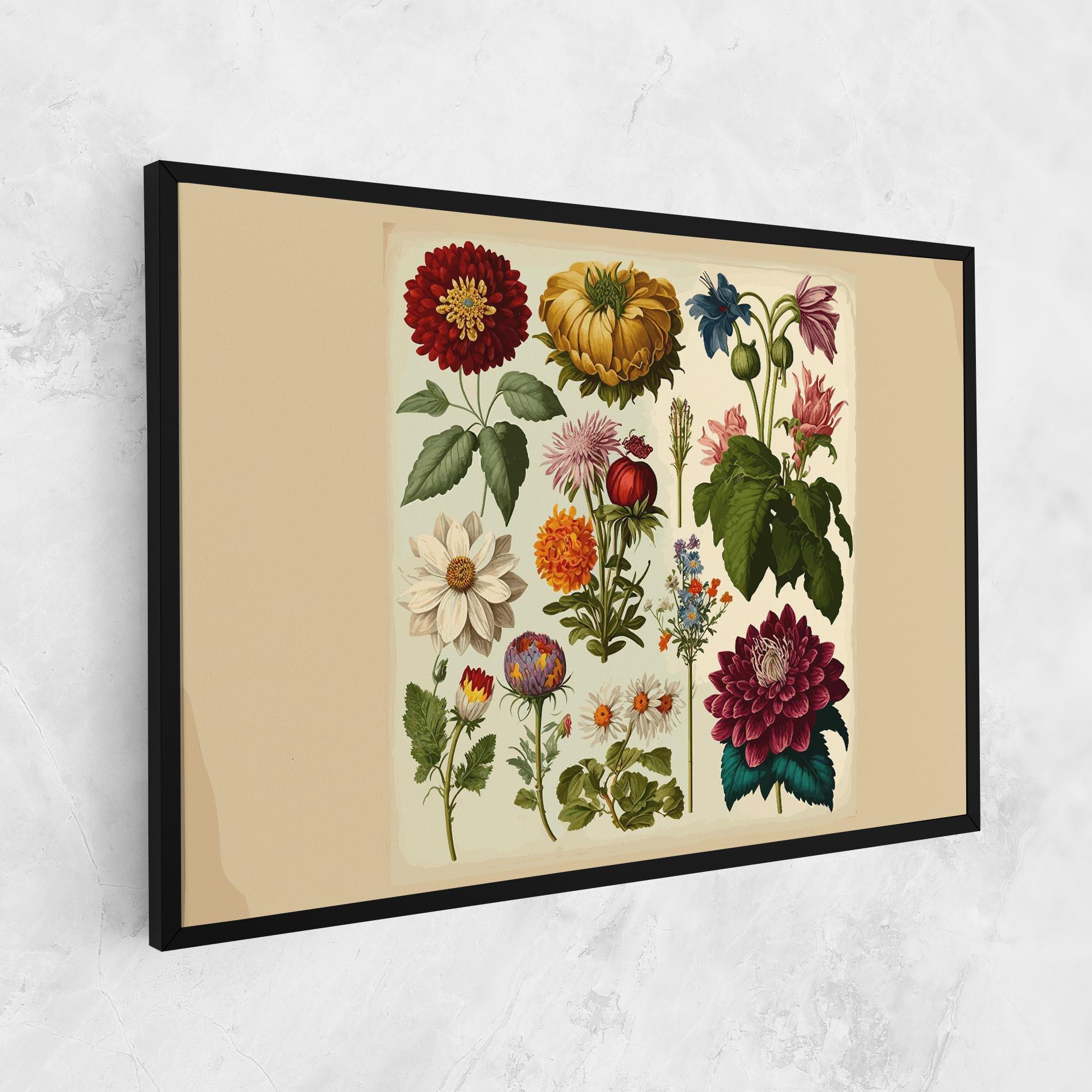 Картина на платно Vintage Botanical mockup 1