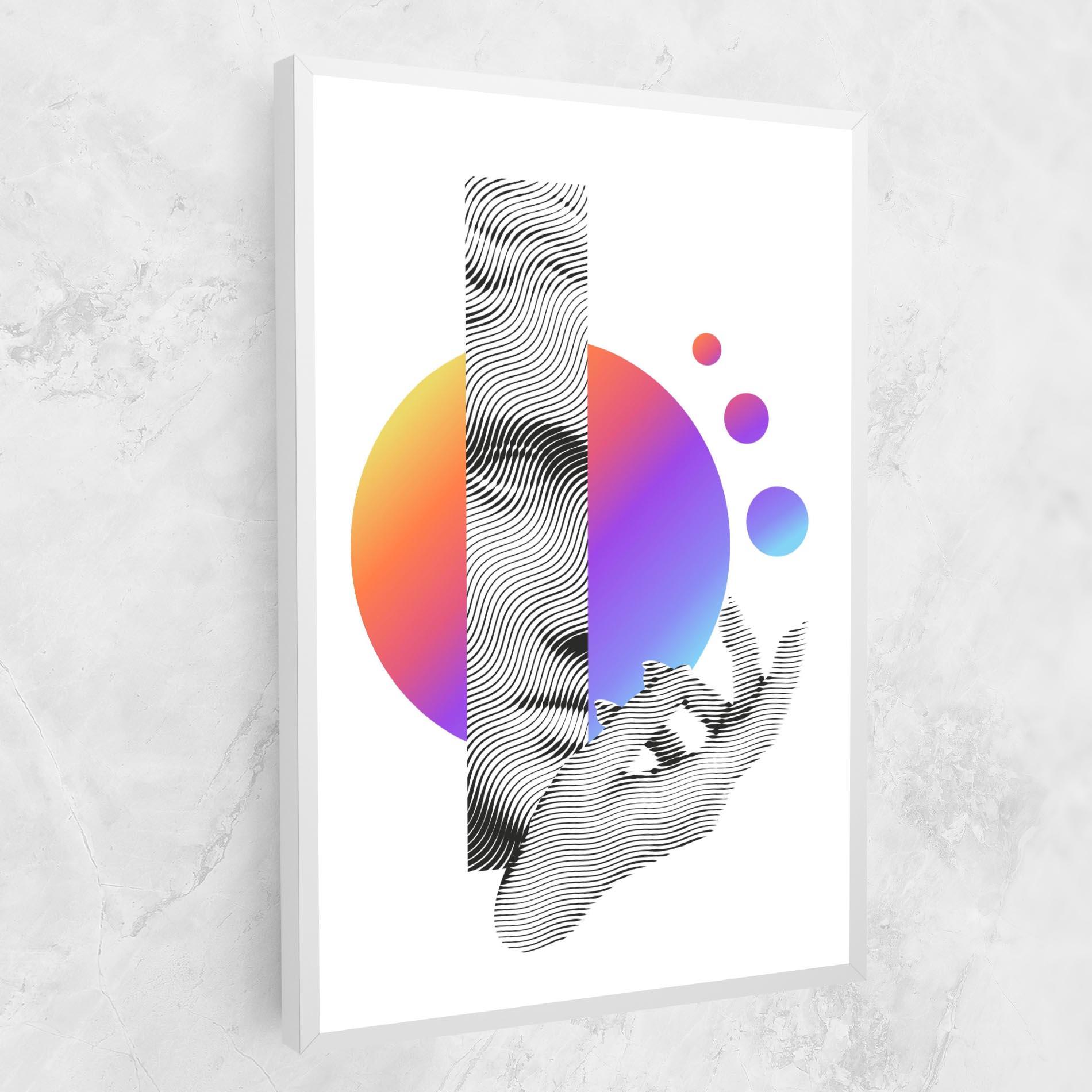 Картина на платно Orange Light Statue mockup 1