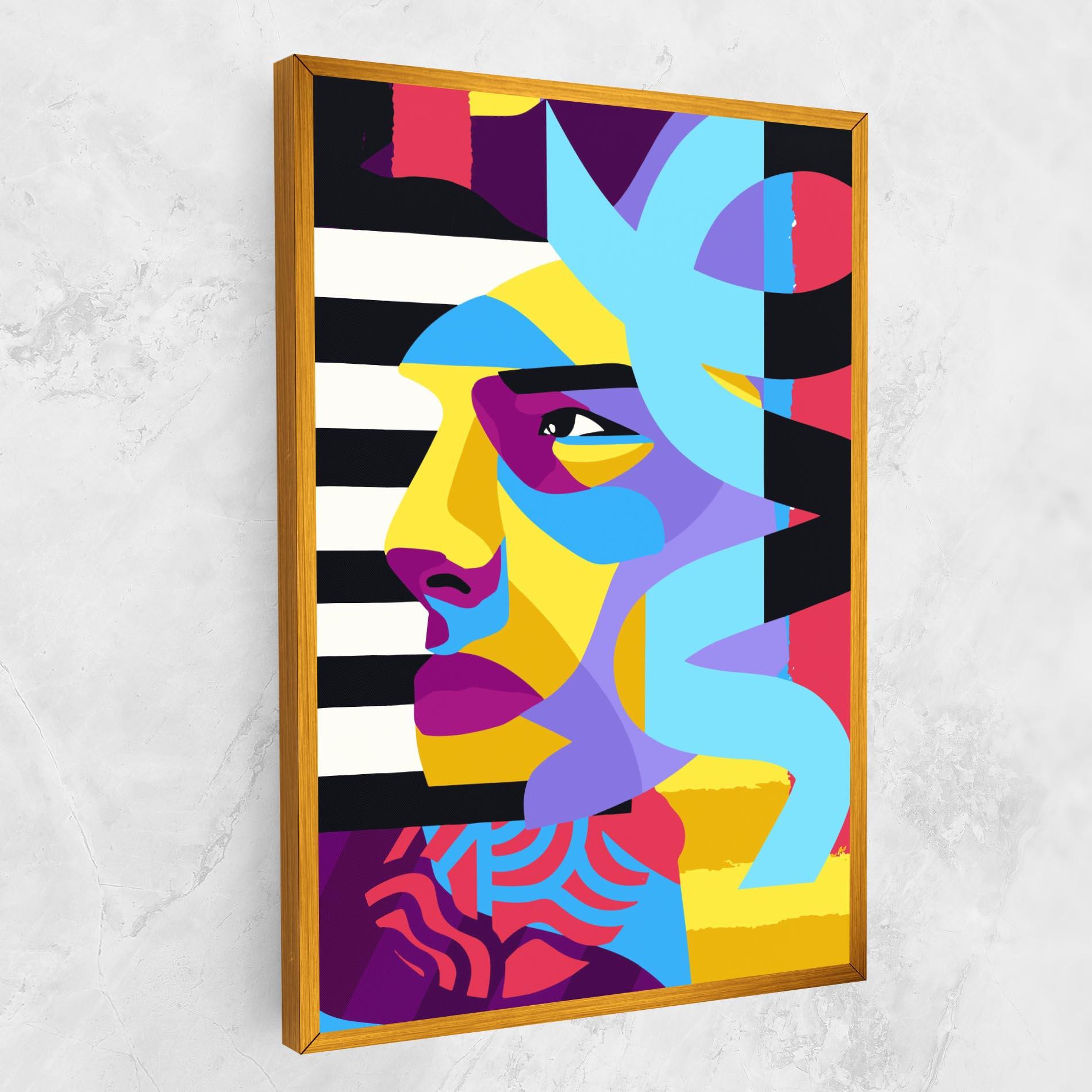 Картина на платно Abstract Male Face mockup 1