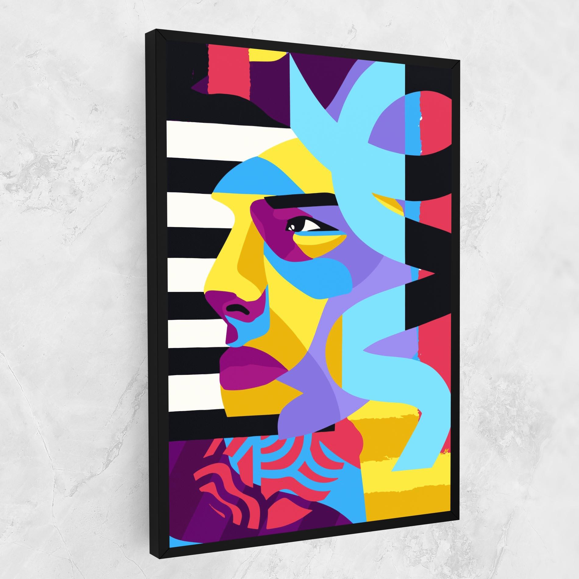 Картина на платно Abstract Male Face mockup 1