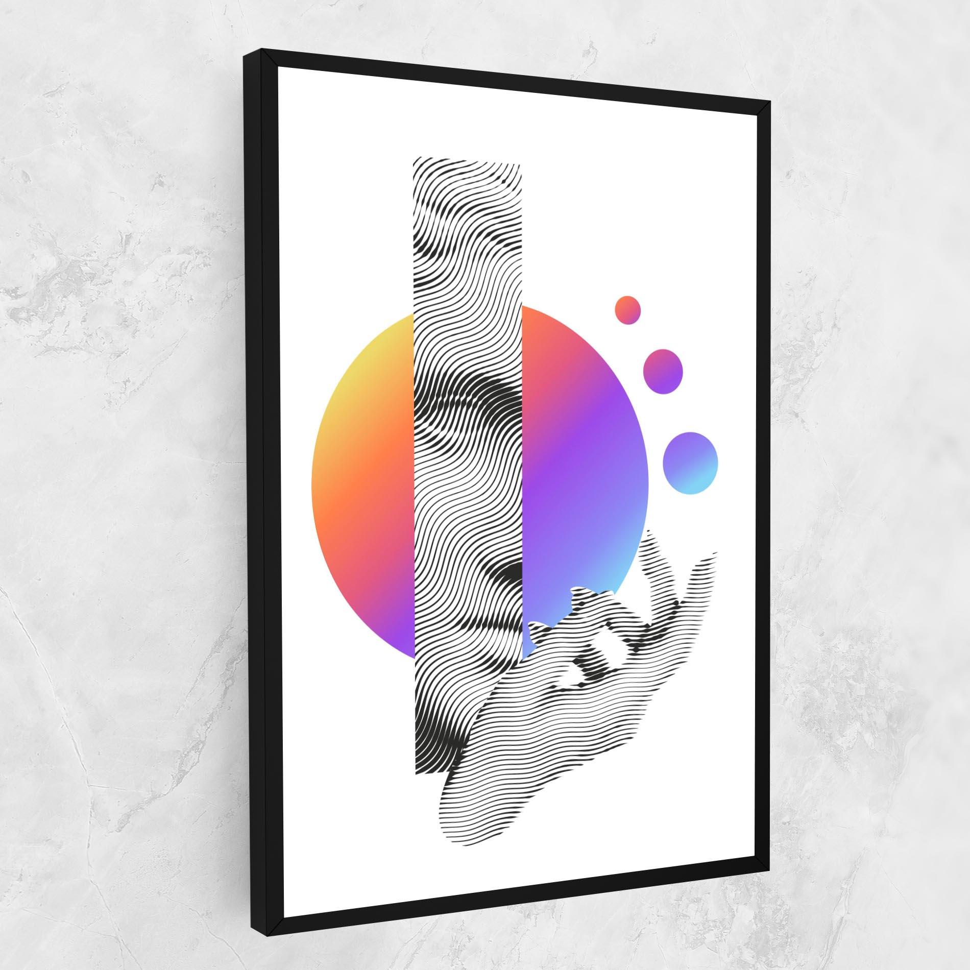 Картина на платно Orange Light Statue mockup 1