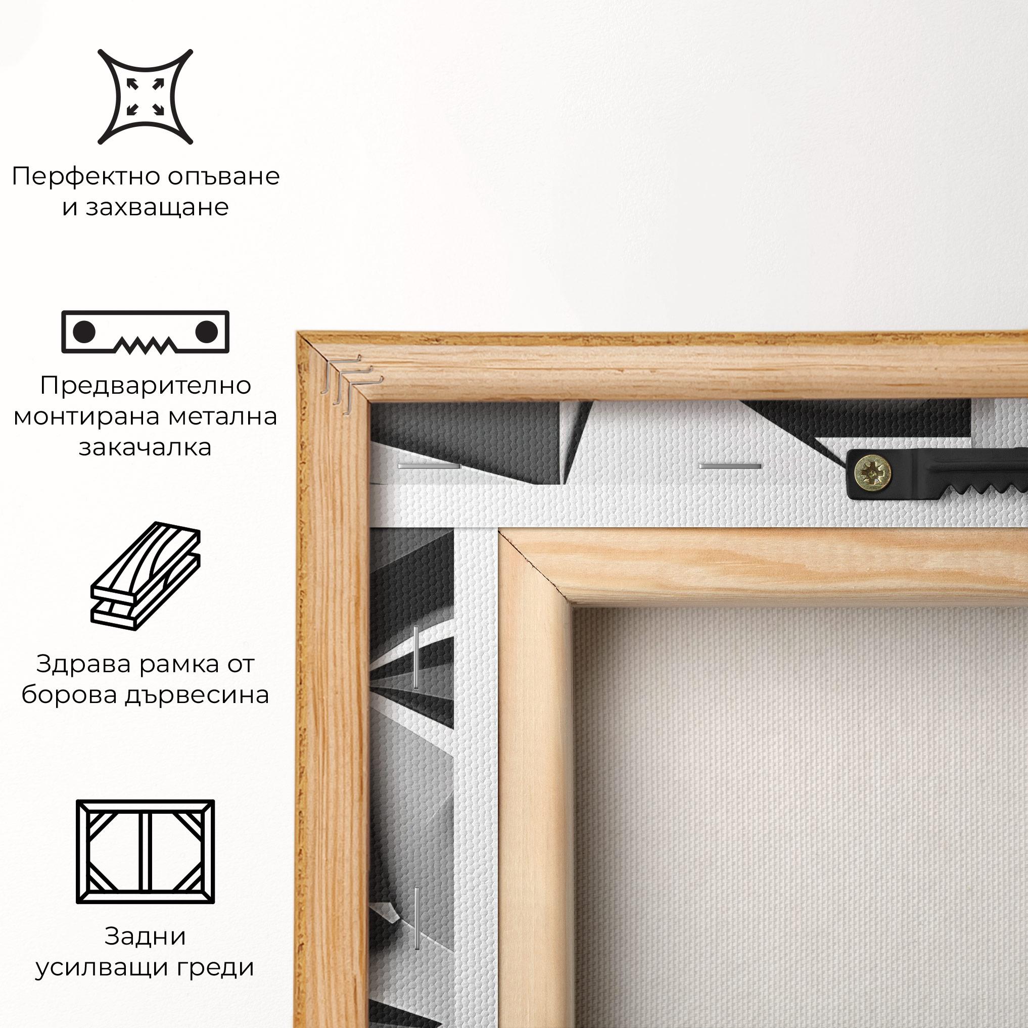 Картина на платно Grey Faces Collage mockup 5