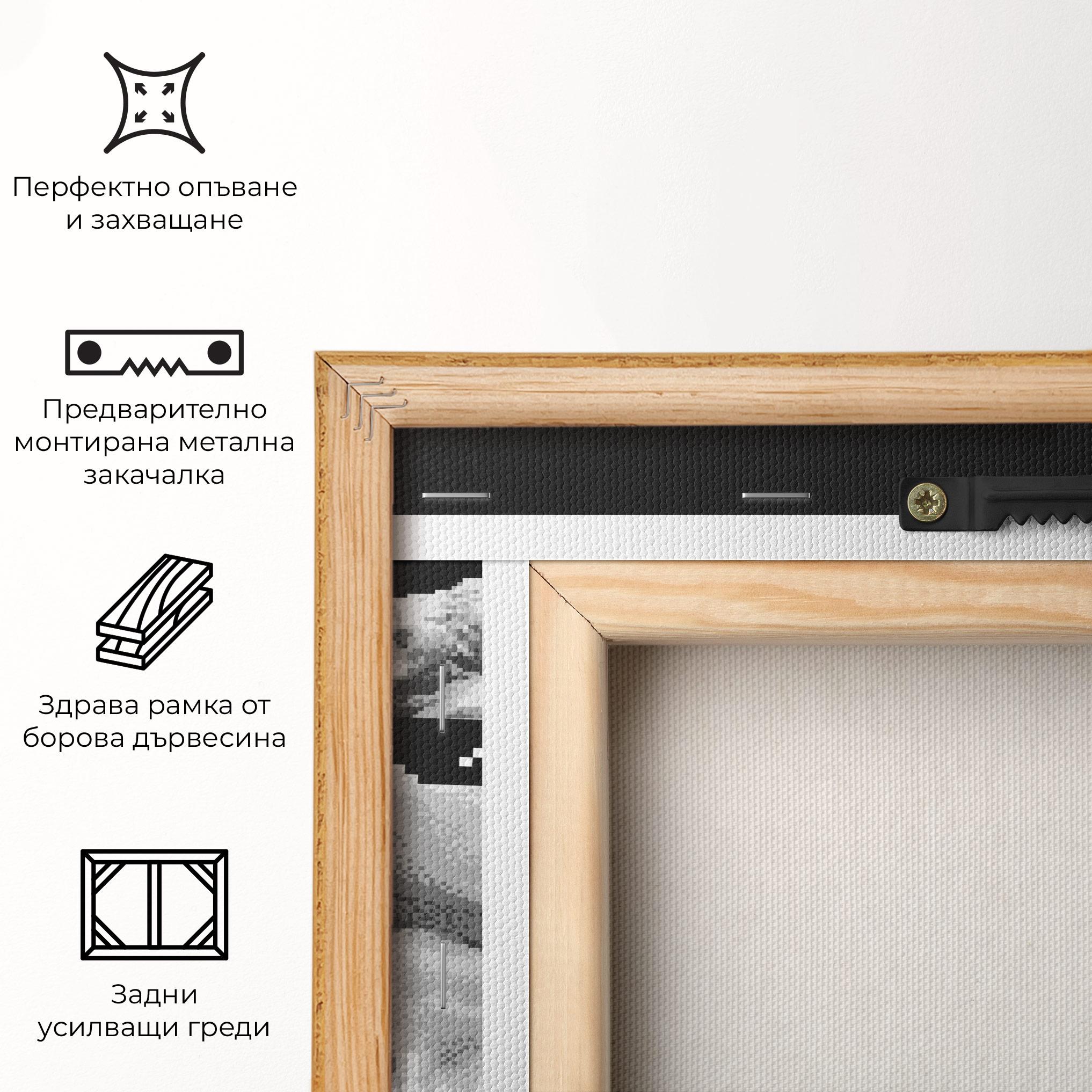 Картина на платно Statue Smoking mockup 5