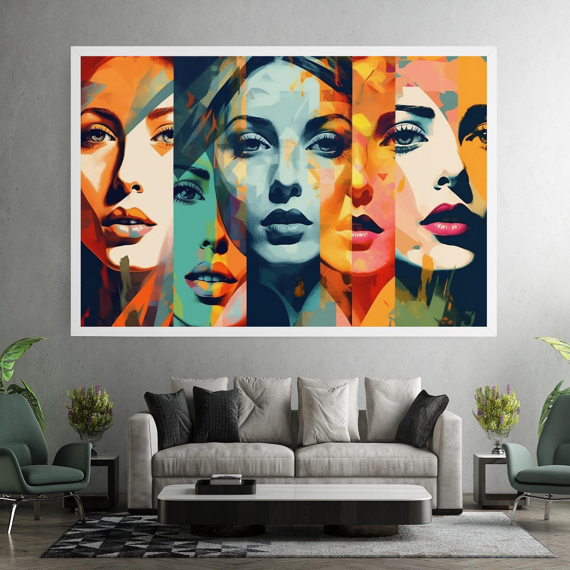 Картина на платно Abstract Face Collage mockup 7