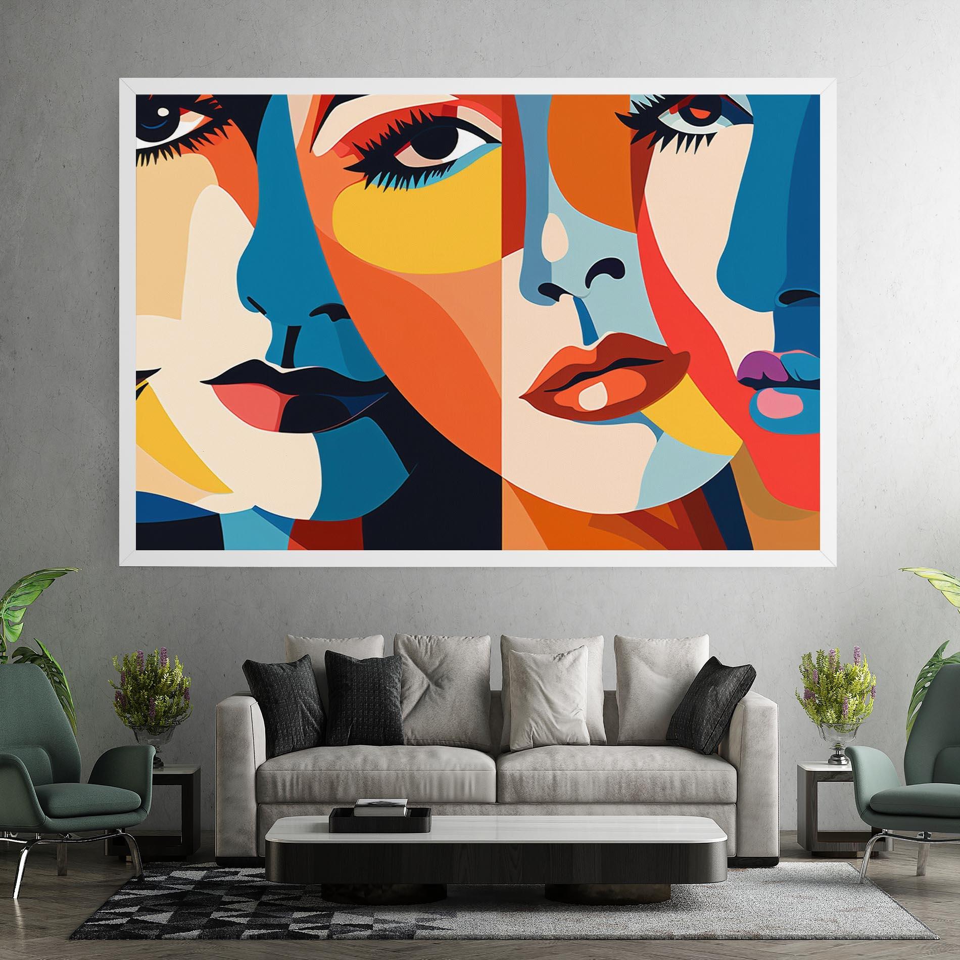 Картина на платно Beauty Face Collage mockup 7