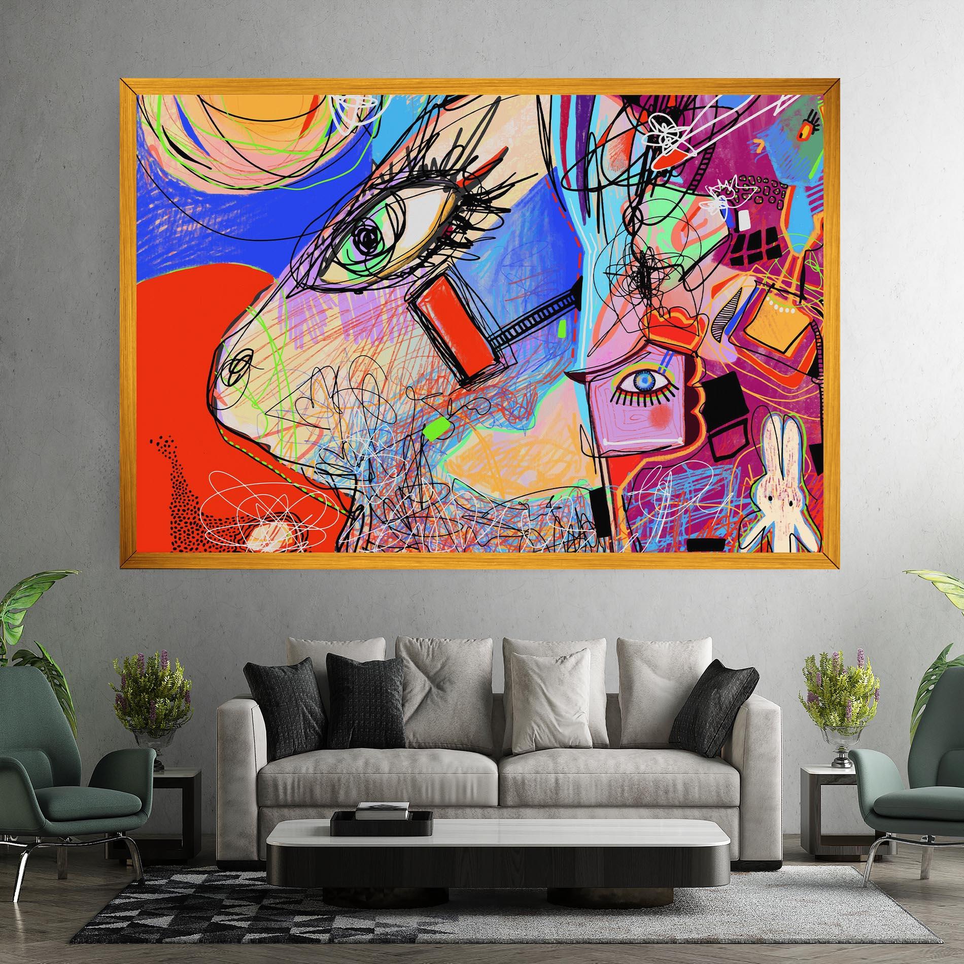 Картина на платно Animal Eye Art mockup 7
