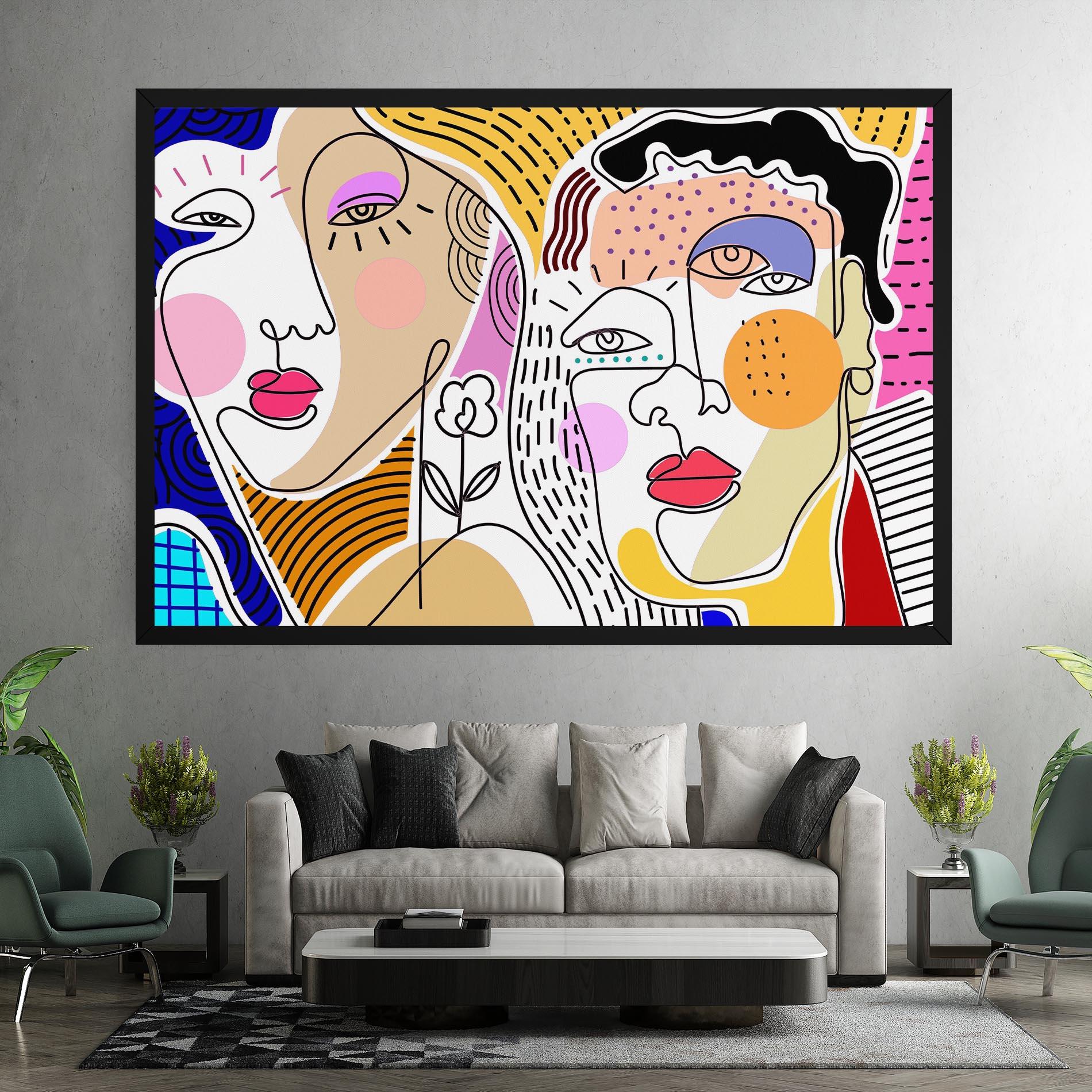 Картина на платно Abstract Eye Face mockup 7