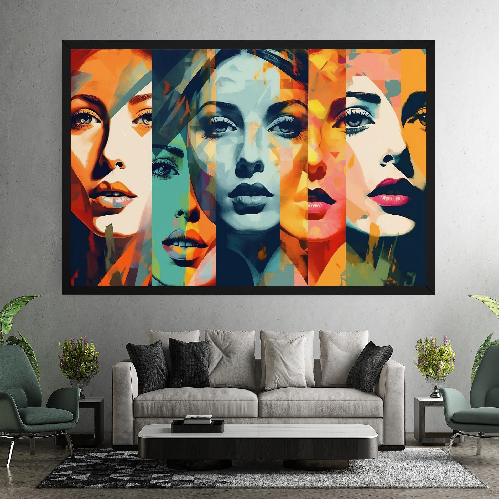 Картина на платно Abstract Face Collage mockup 7