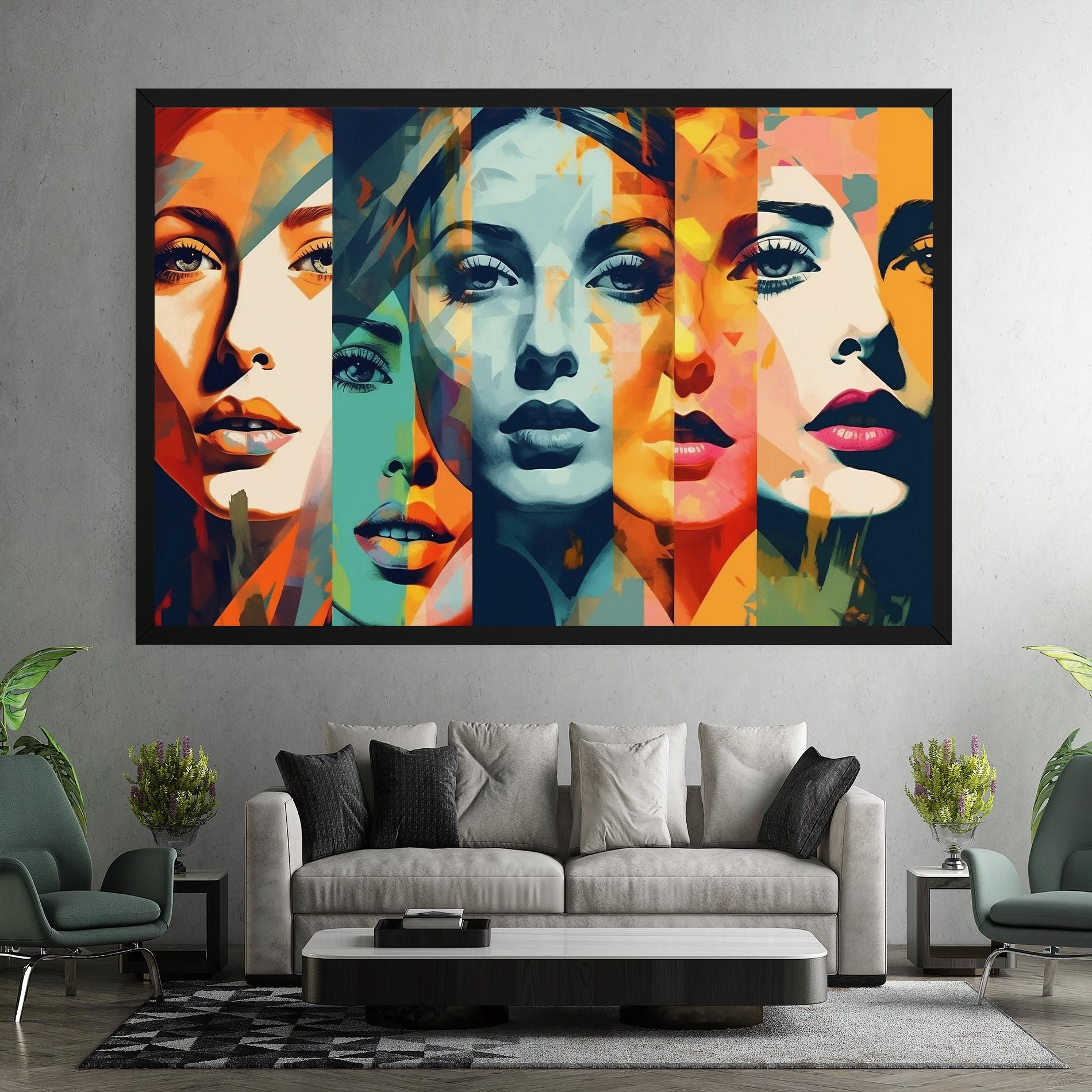 Abstract Face Collage mockup 7