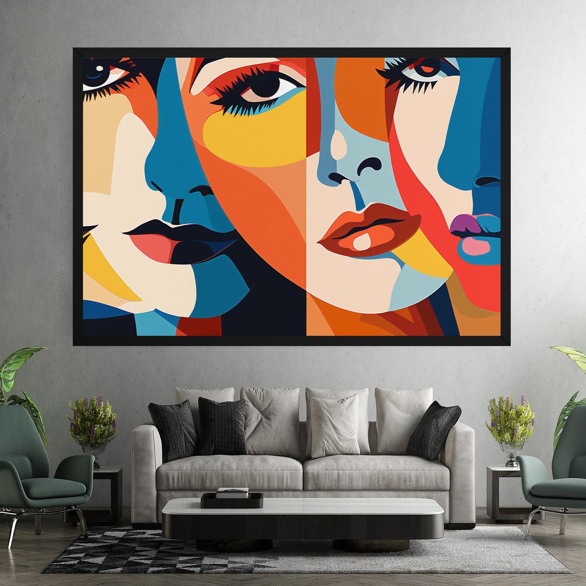 Картина на платно Beauty Face Collage mockup 7