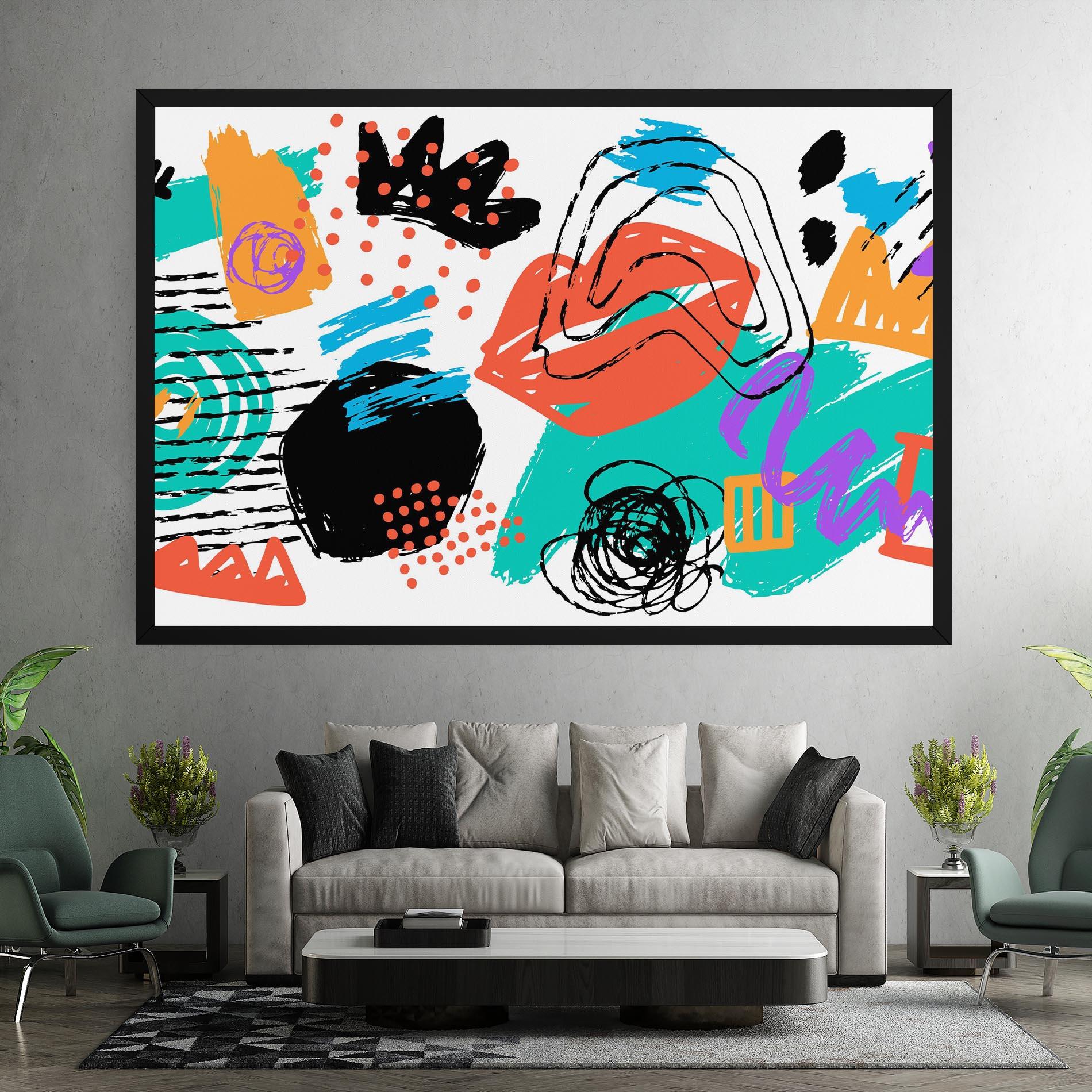 Картина на платно Drawing Collage Art mockup 7