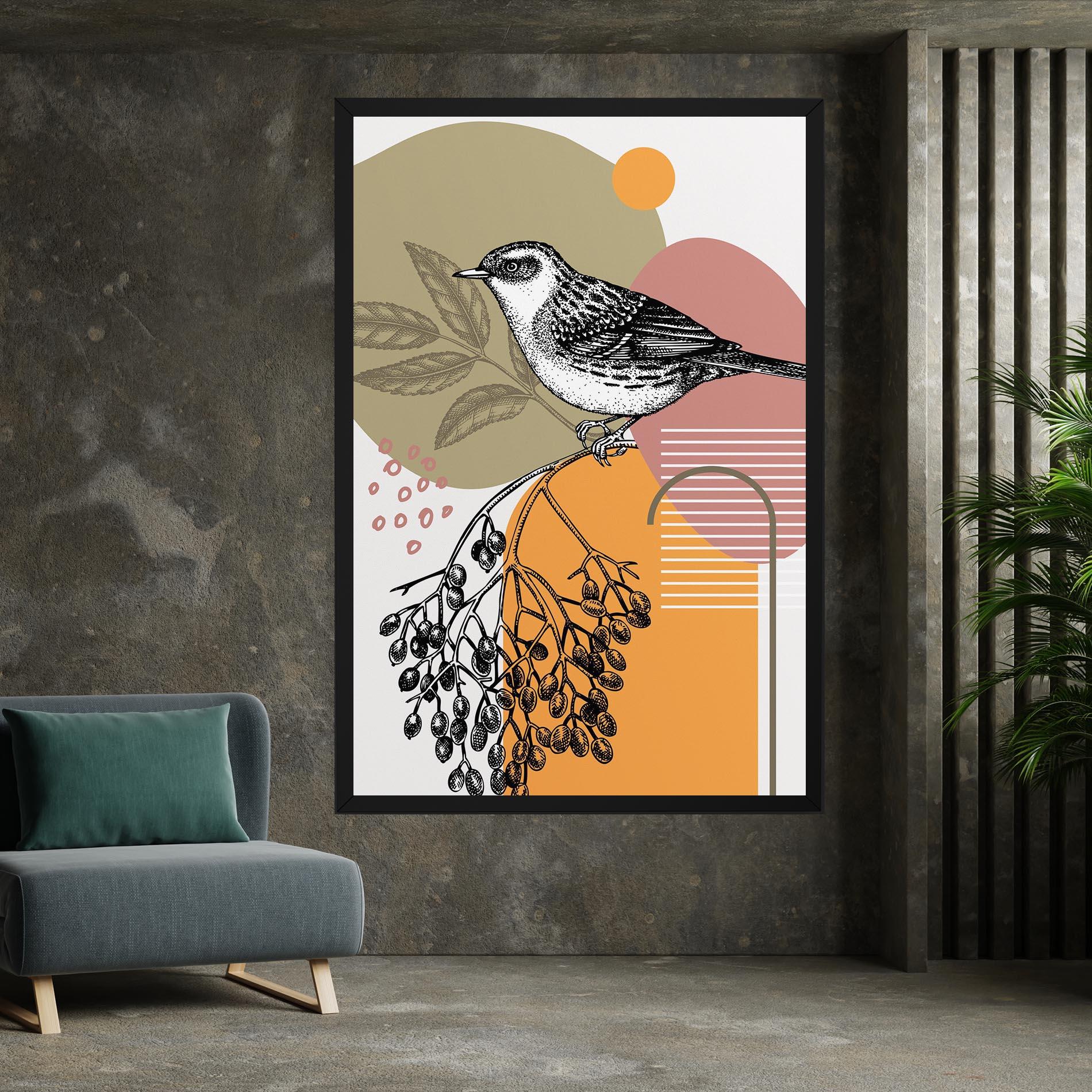 Картина на платно Bird Collage mockup 7
