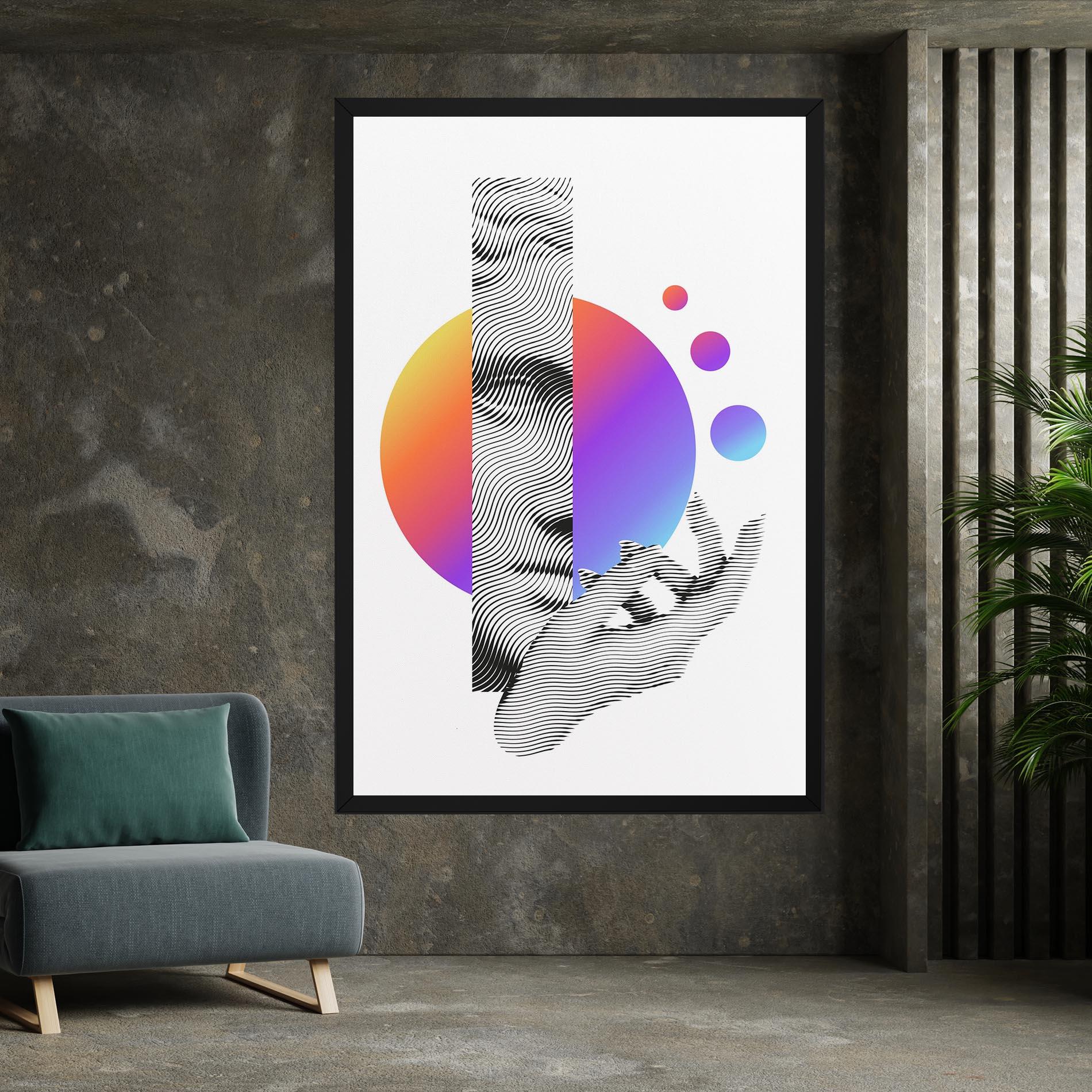 Картина на платно Orange Light Statue mockup 7