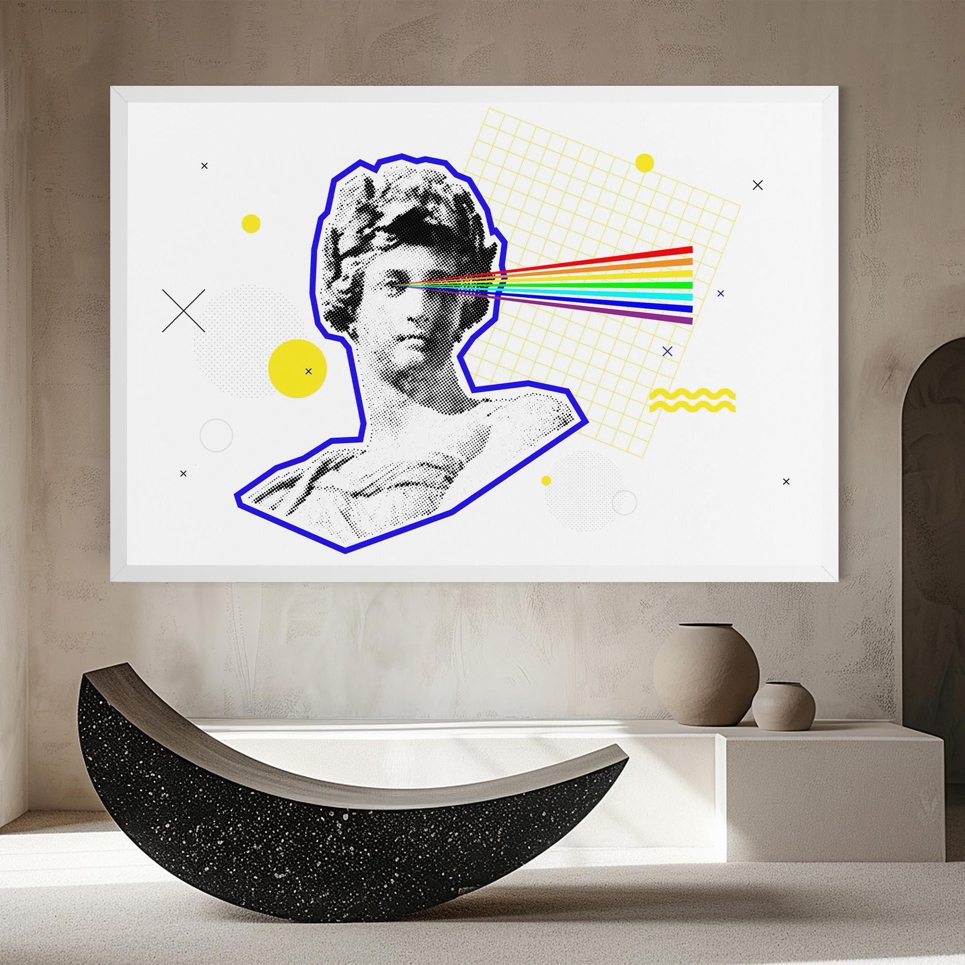 Картина на платно Rainbow Statue mockup 8