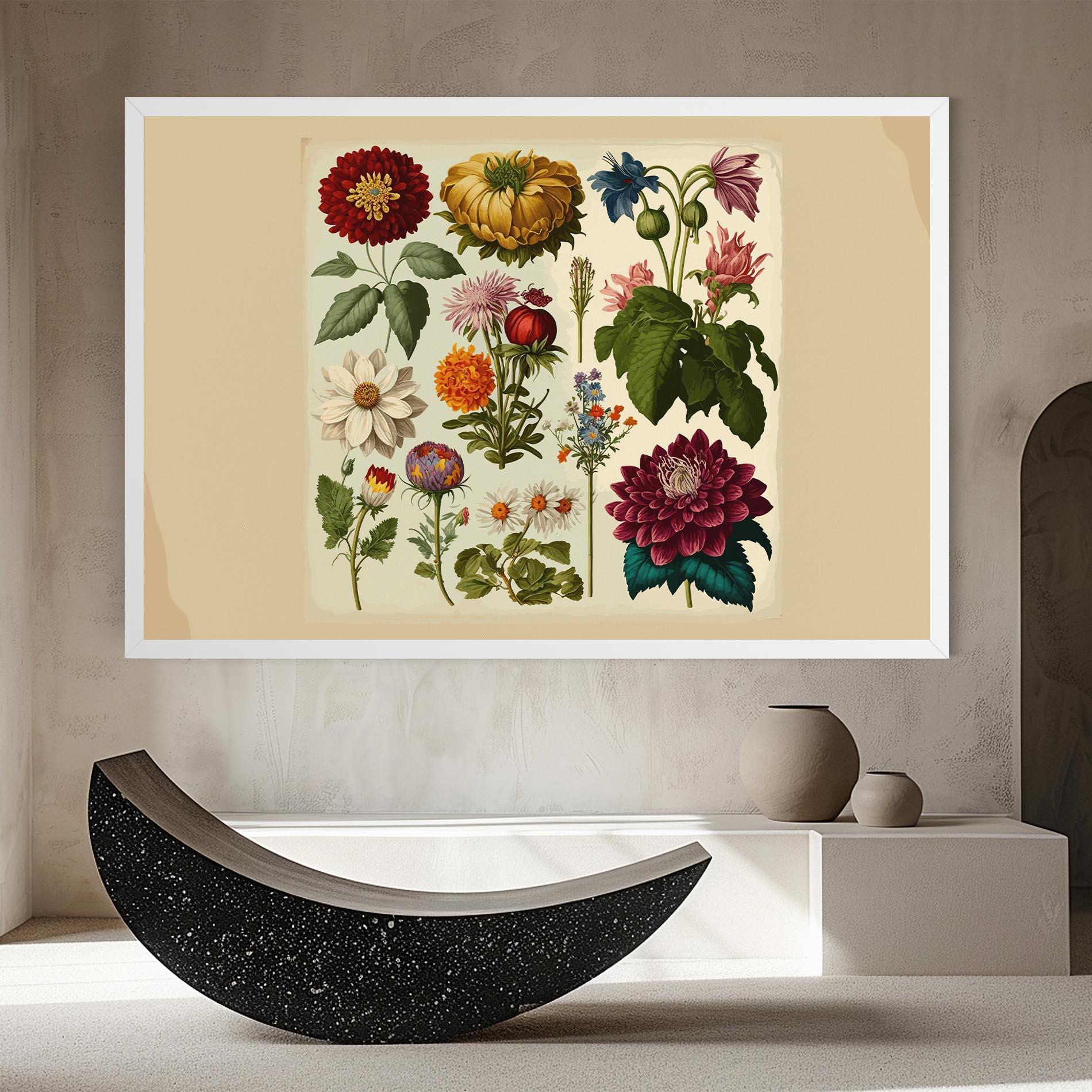 Картина на платно Vintage Botanical mockup 8