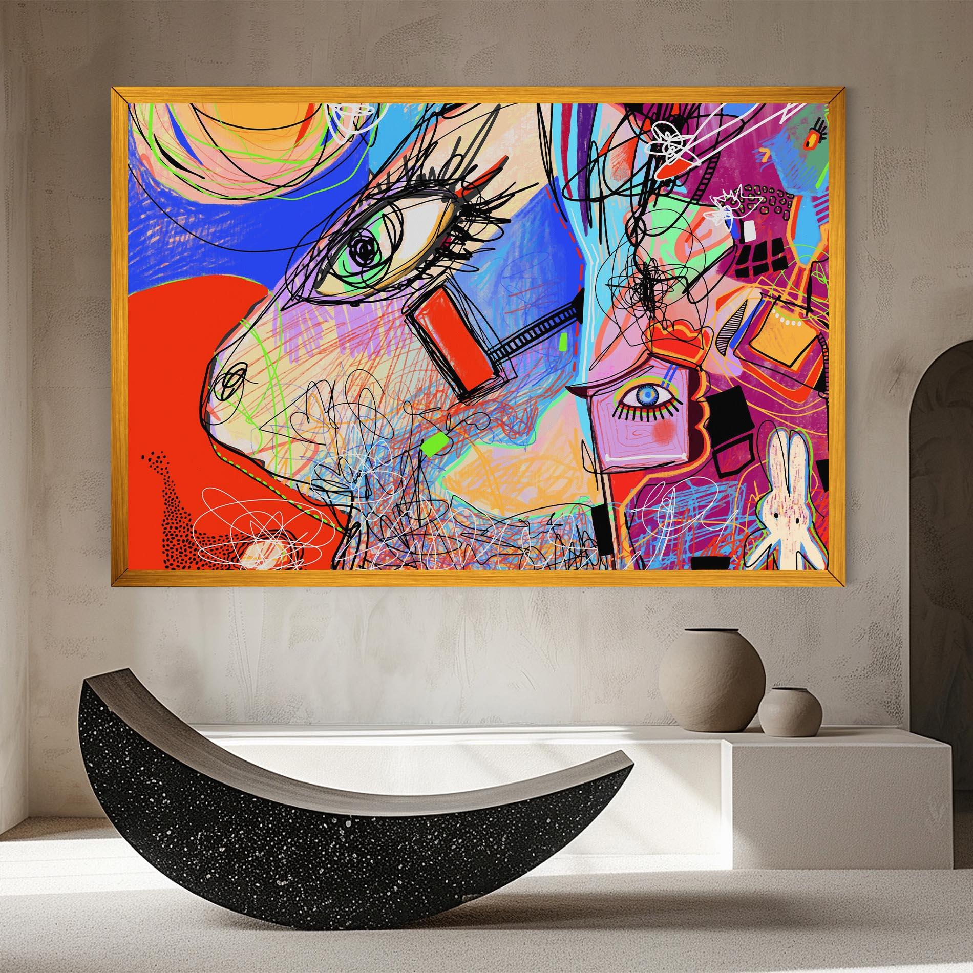 Картина на платно Animal Eye Art mockup 8