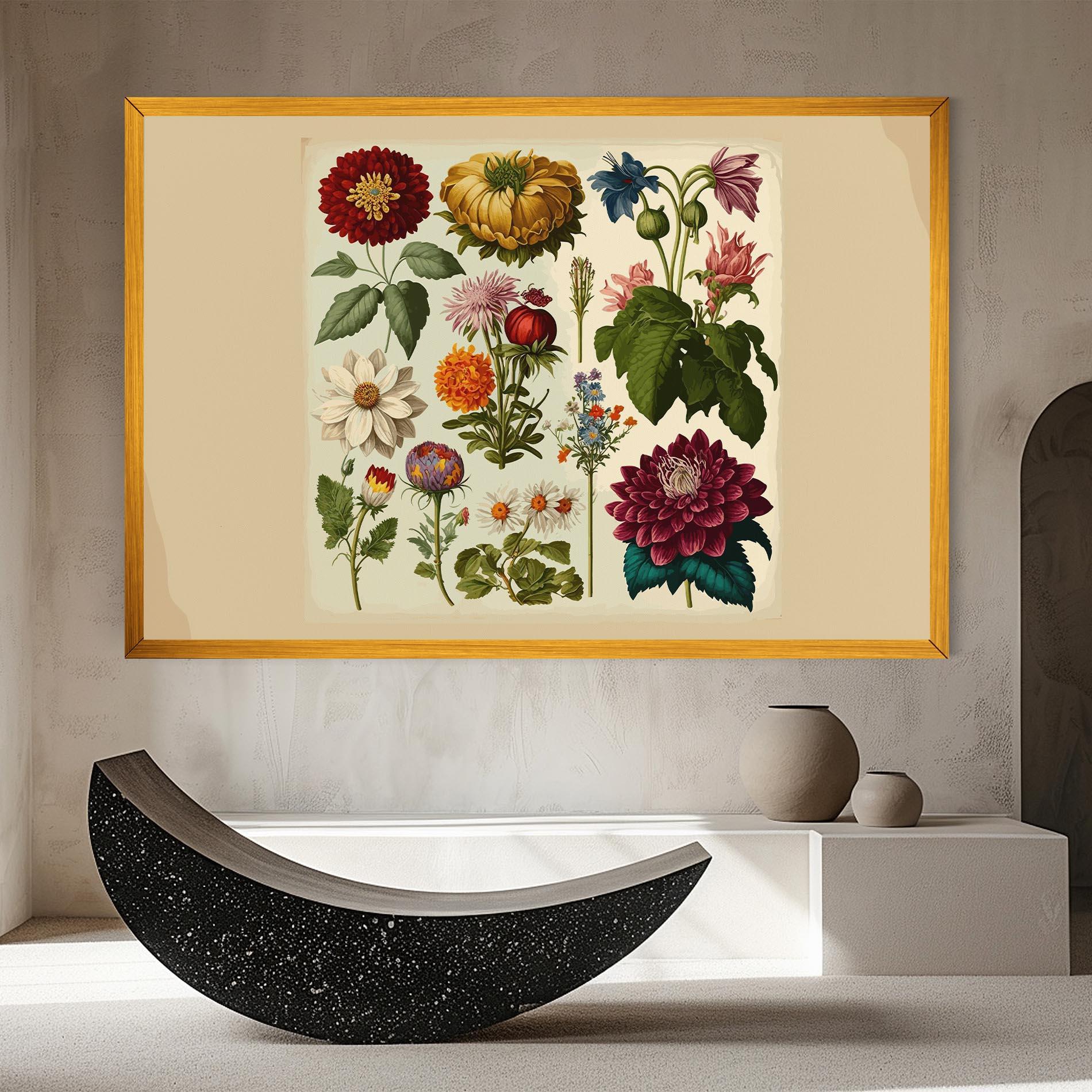 Картина на платно Vintage Botanical mockup 8