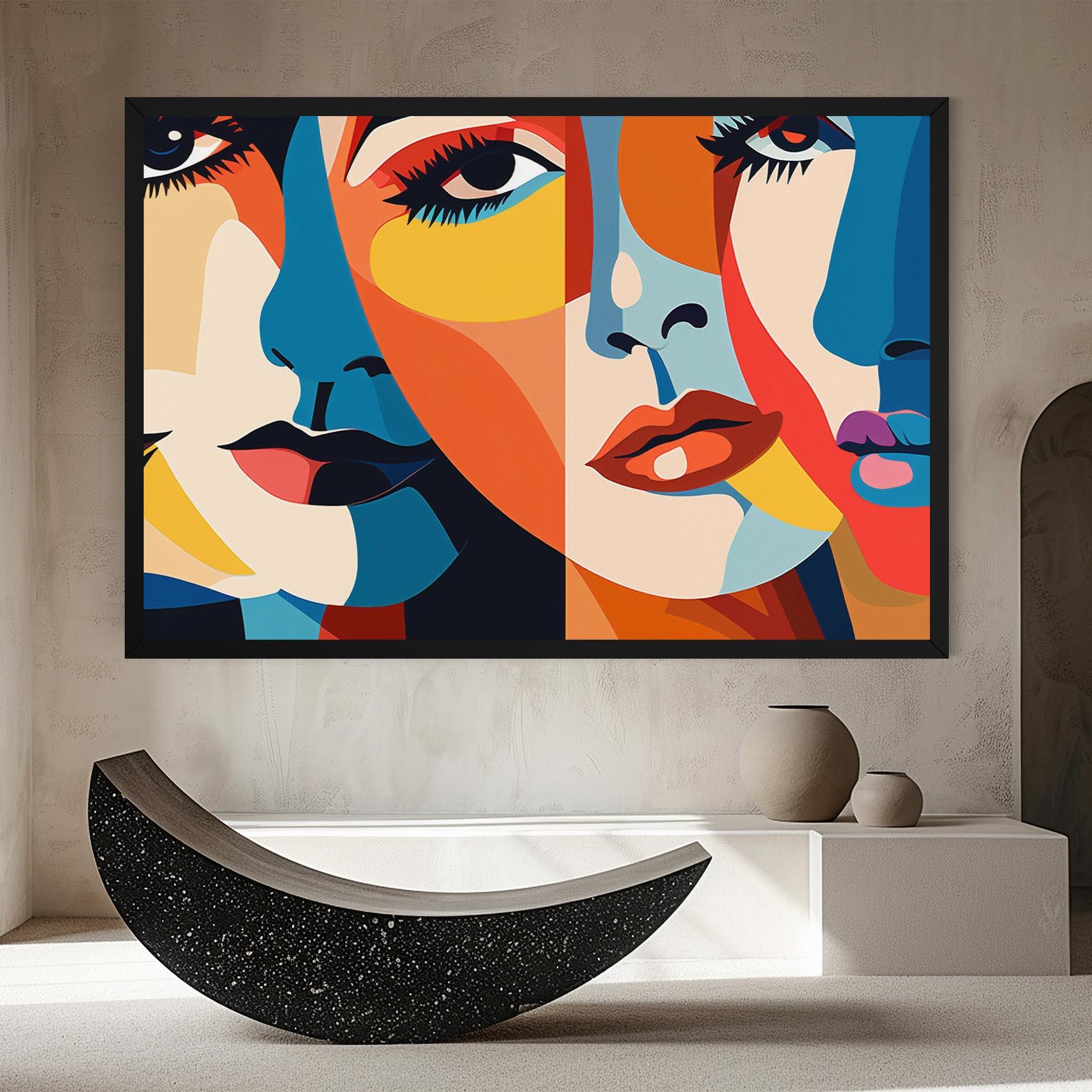 Картина на платно Beauty Face Collage mockup 8