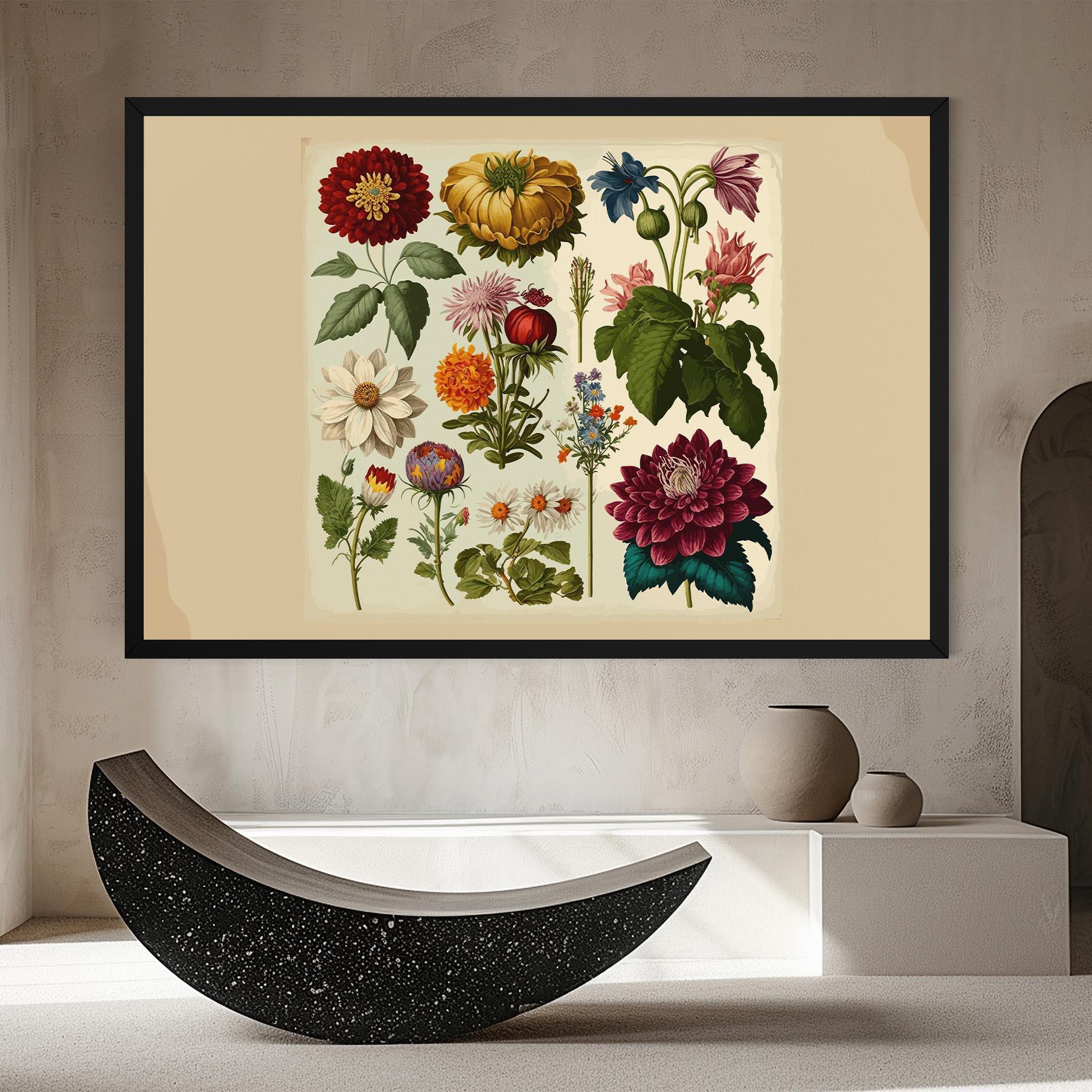 Картина на платно Vintage Botanical mockup 8