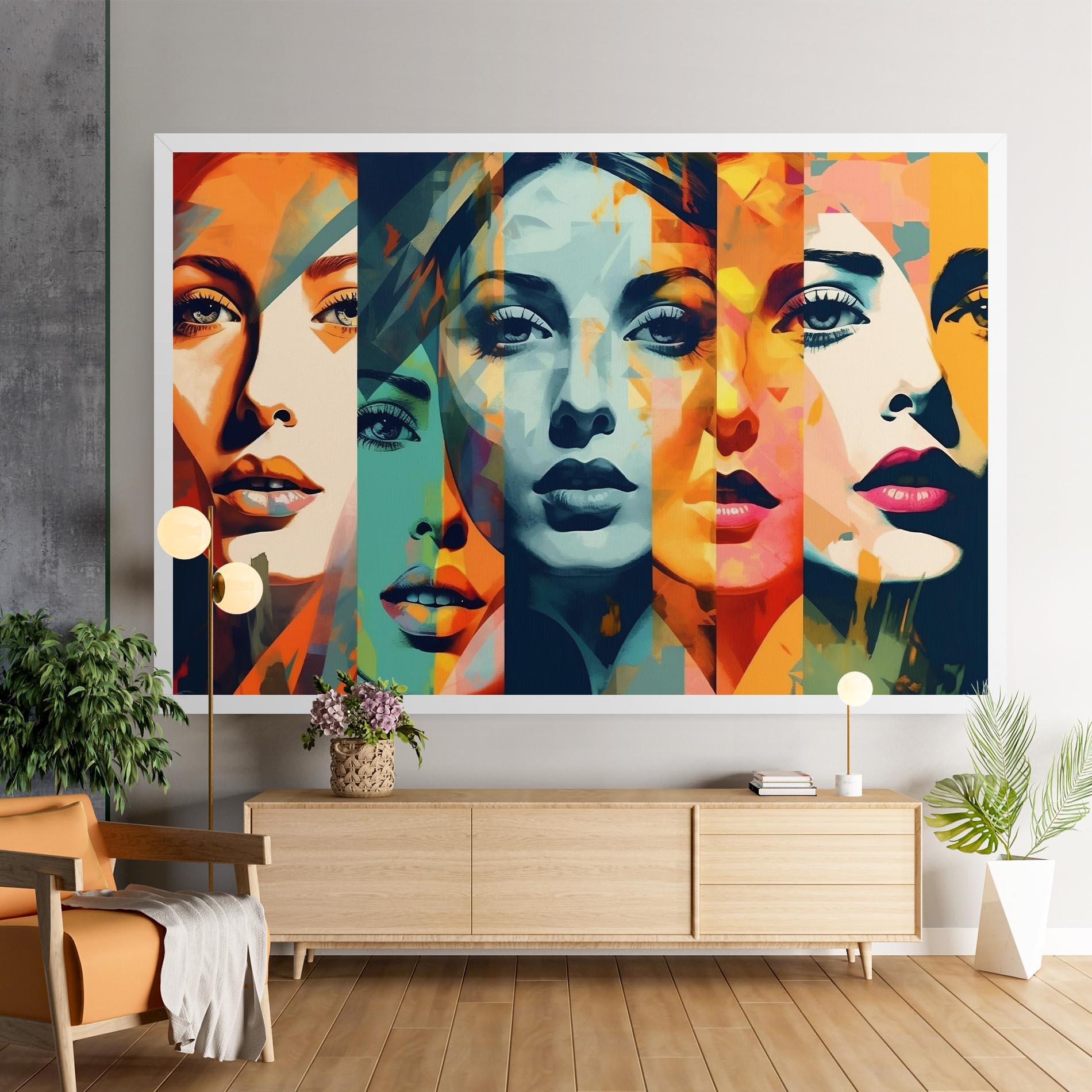 Картина на платно Abstract Face Collage mockup 9