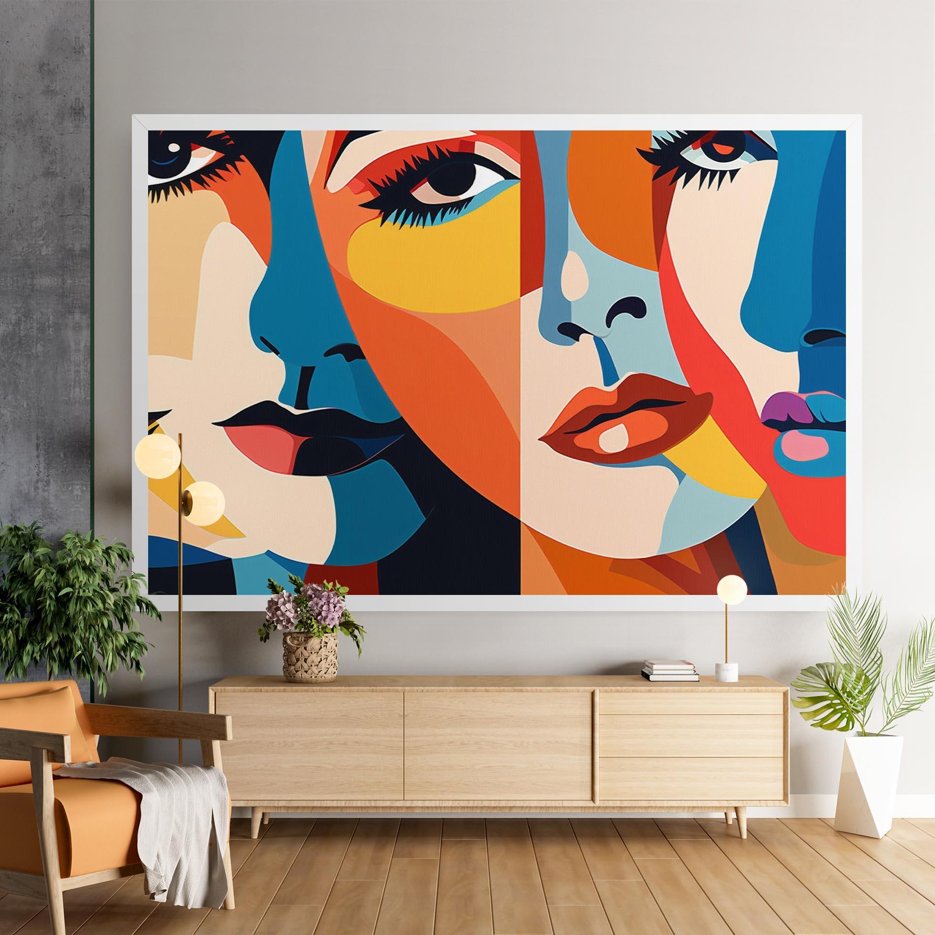 Картина на платно Beauty Face Collage mockup 9