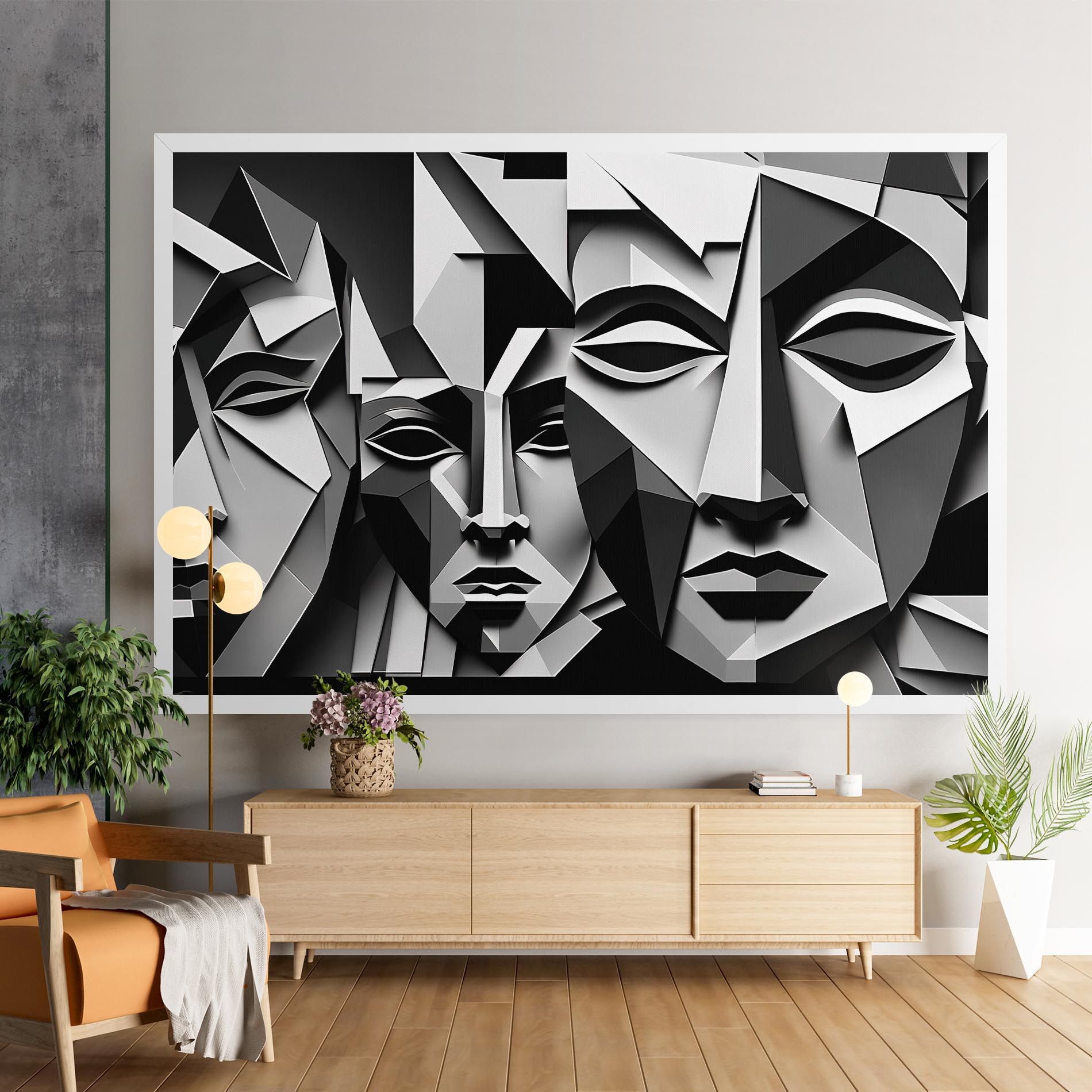Grey Faces Collage mockup 9