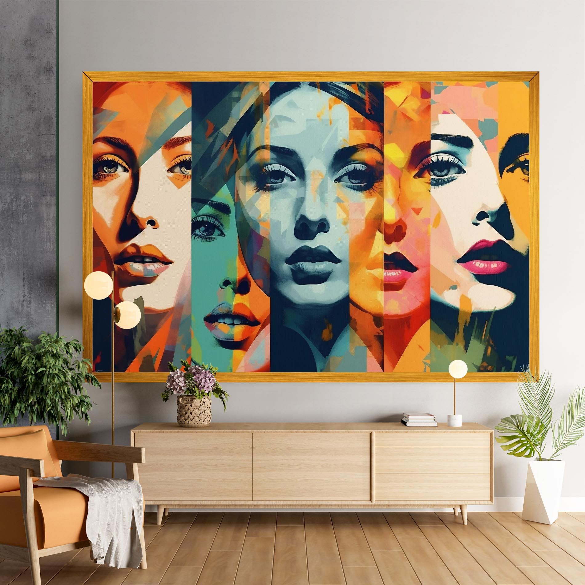 Abstract Face Collage mockup 9