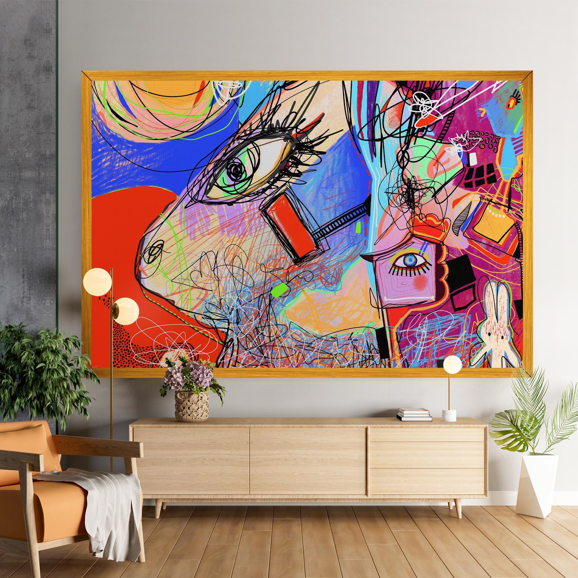 Картина на платно Animal Eye Art mockup 9