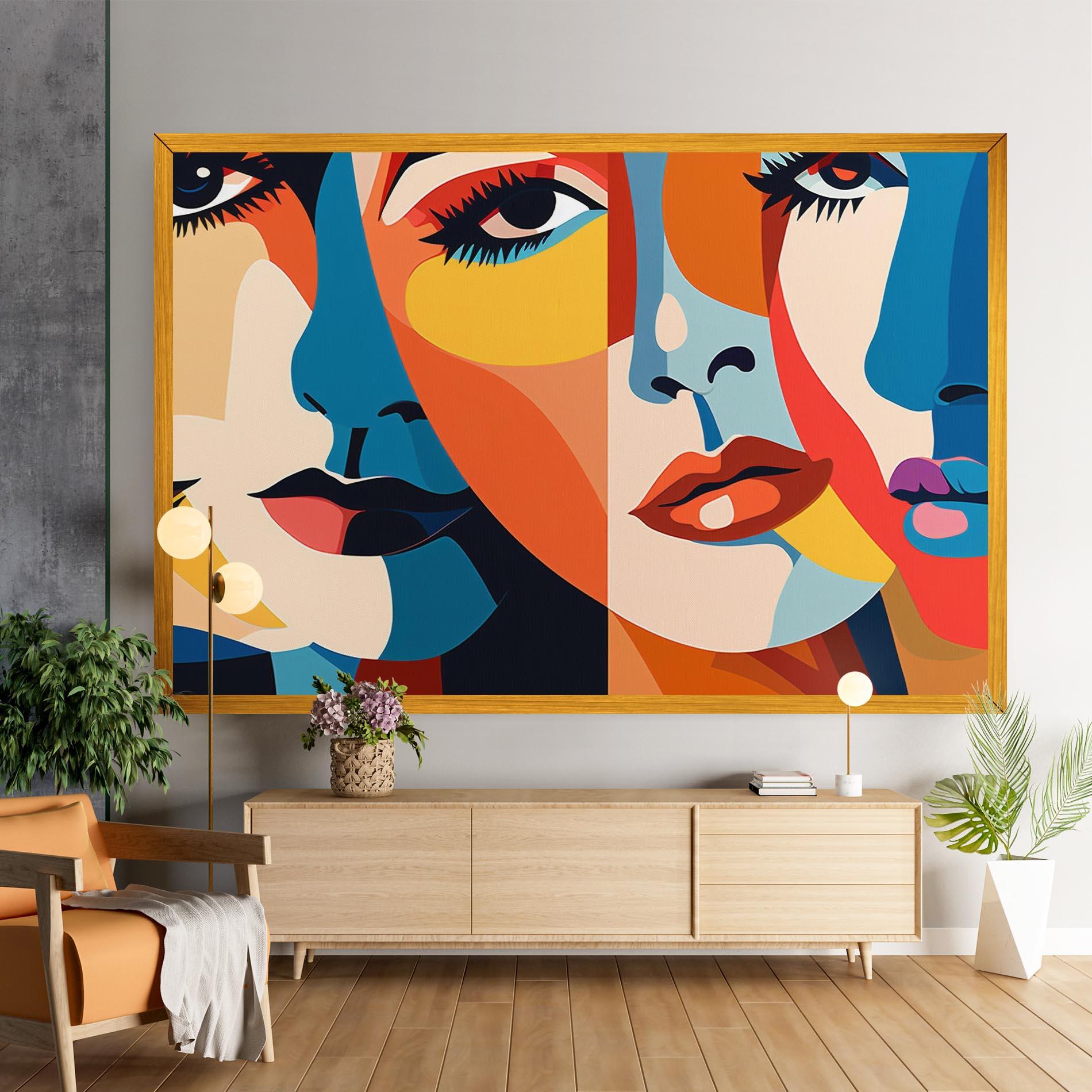 Картина на платно Beauty Face Collage mockup 9