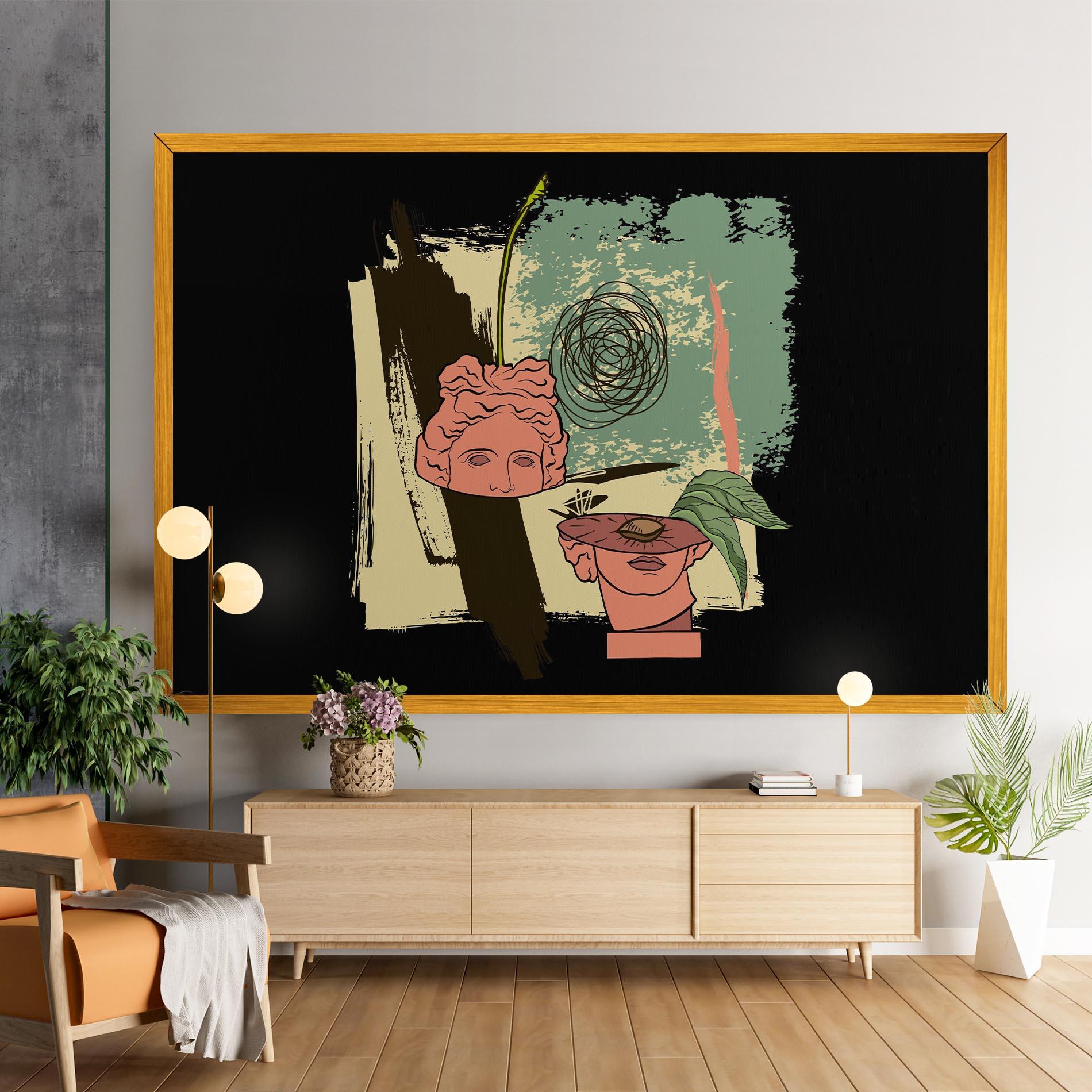 Картина на платно Statue Fruit mockup 9