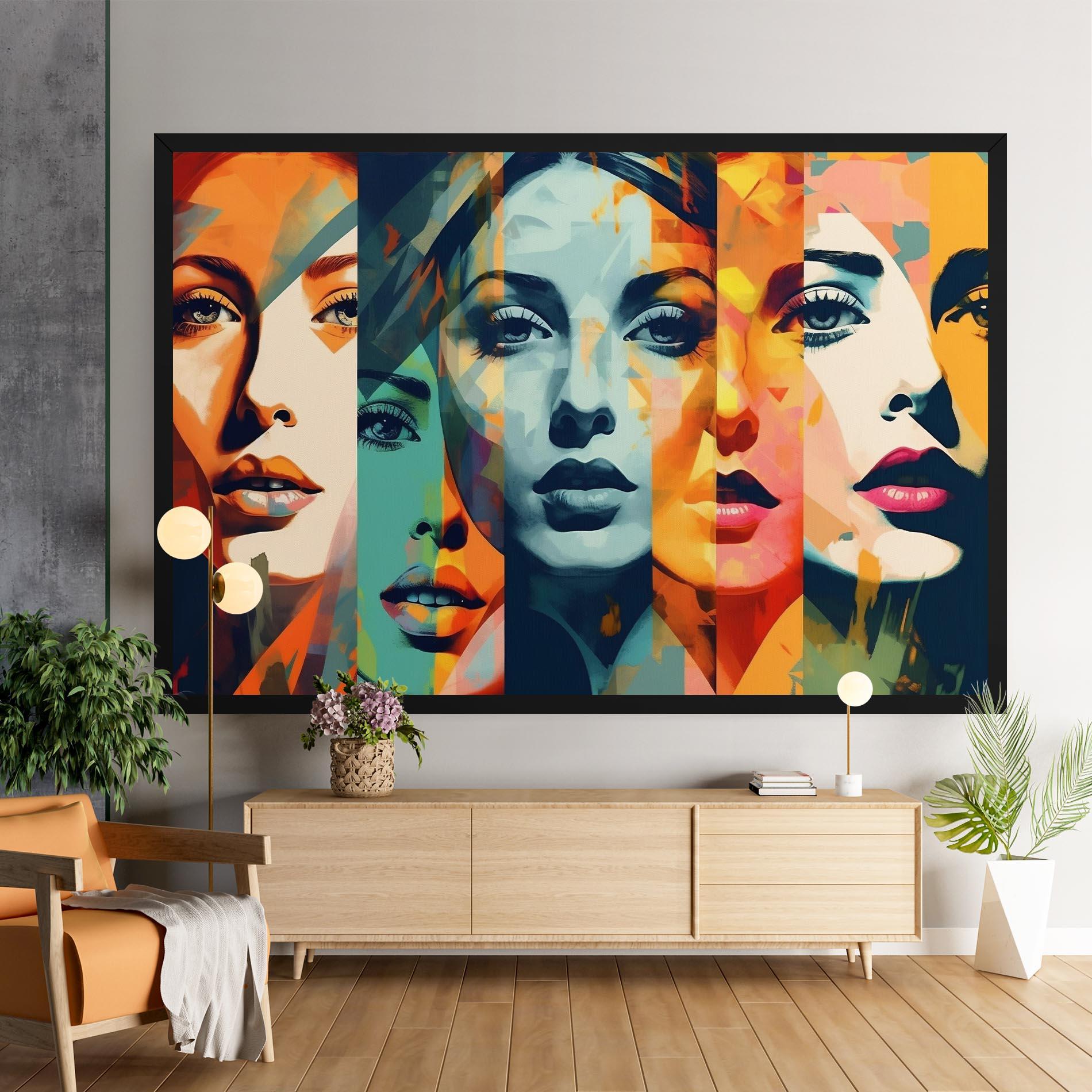 Картина на платно Abstract Face Collage mockup 9