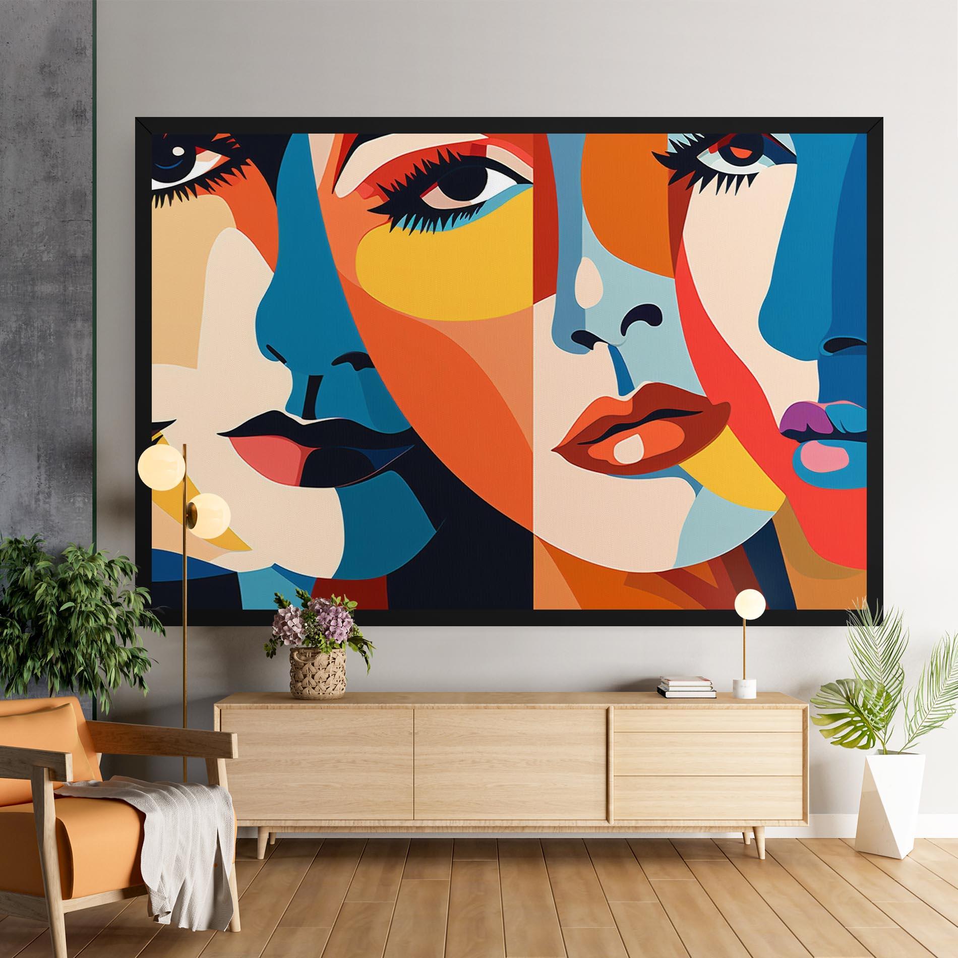 Картина на платно Beauty Face Collage mockup 9