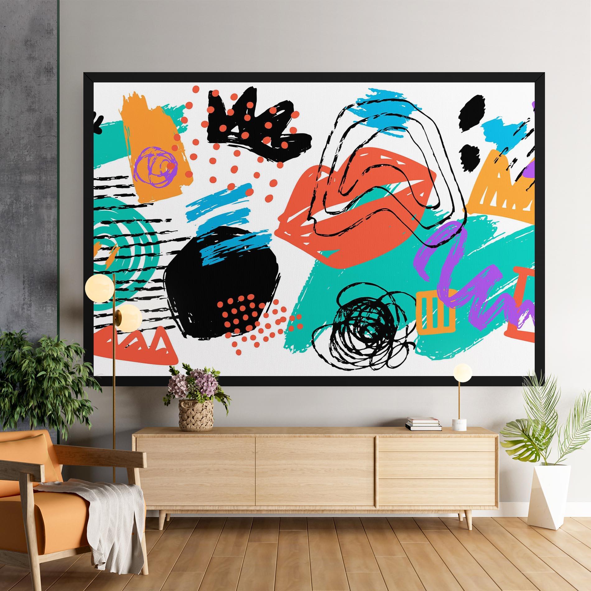 Картина на платно Drawing Collage Art mockup 9