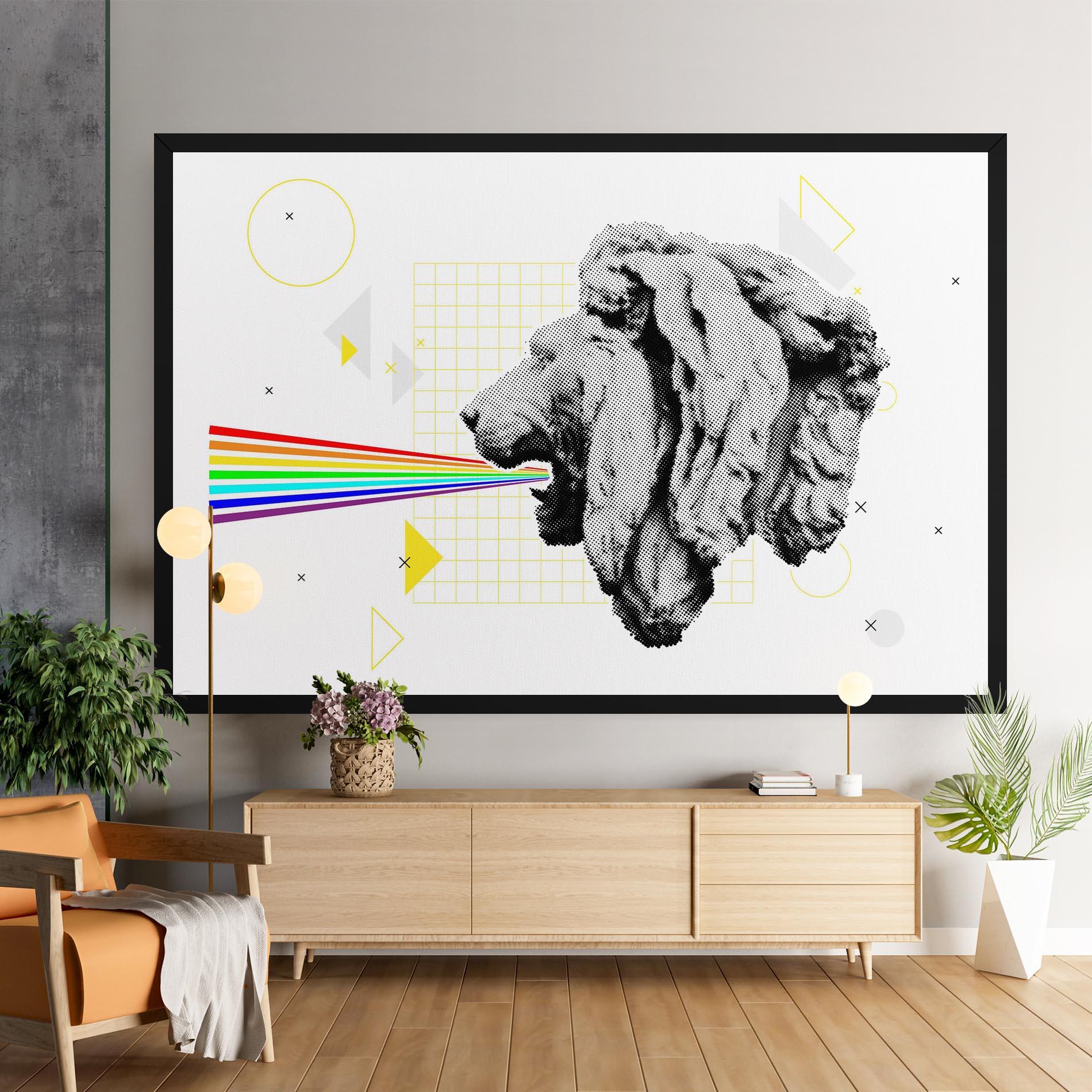 Картина на платно Lion Collage mockup 9