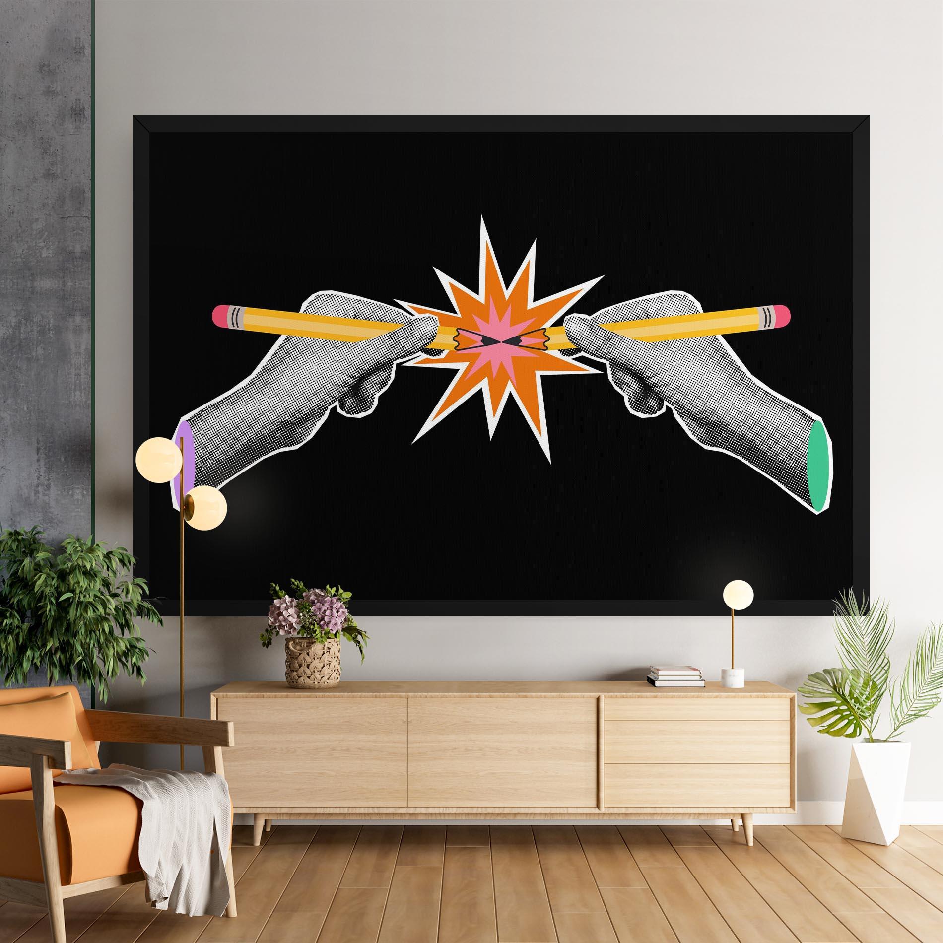 Картина на платно Pencil Hand mockup 9