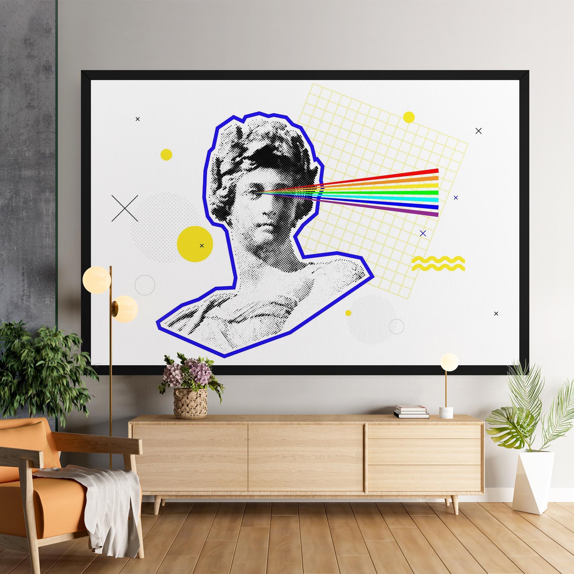 Картина на платно Rainbow Statue mockup 9