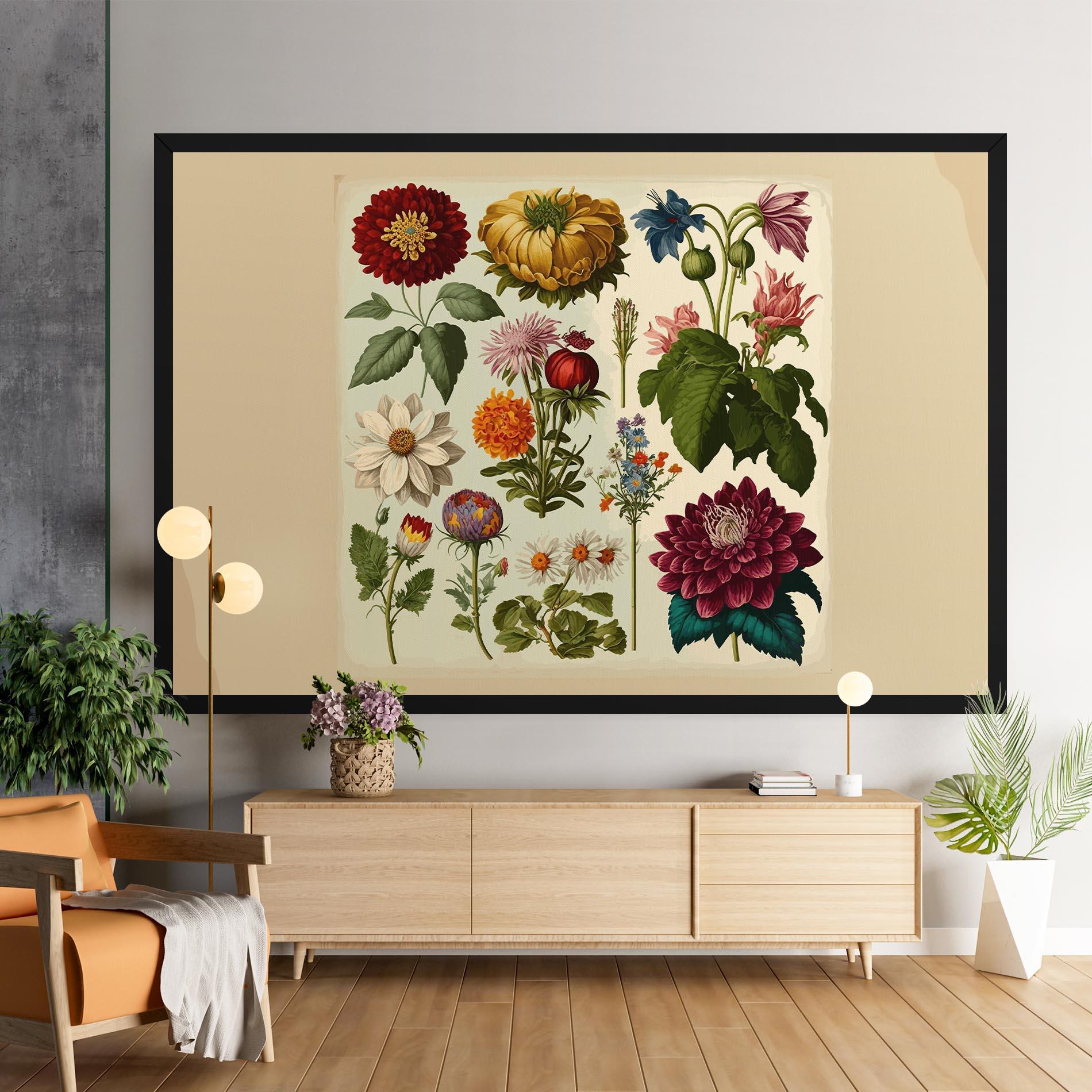 Картина на платно Vintage Botanical mockup 9