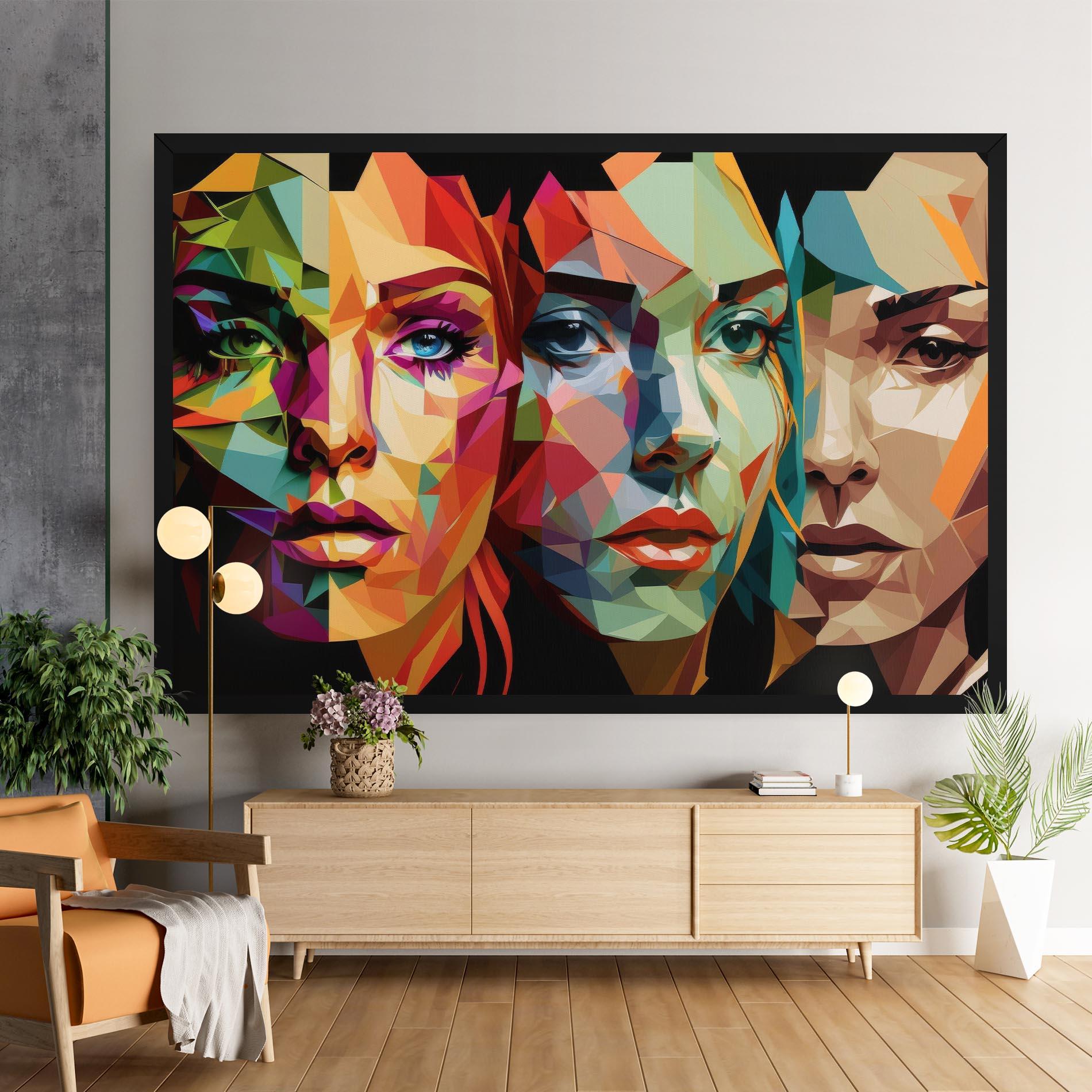 Картина на платно Women Face Collage mockup 9