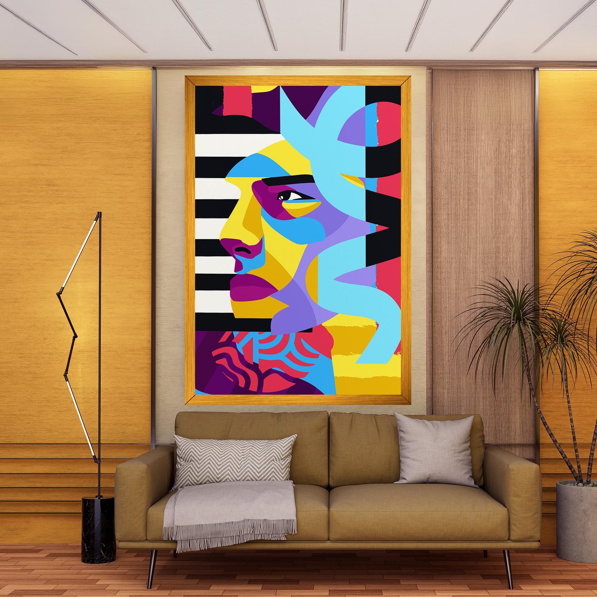 Abstract Male Face mockup 9